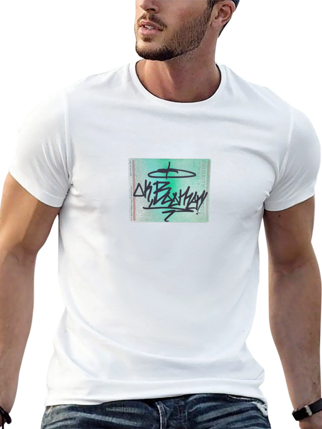 Graphic Tee - Black Crew Neck T-Shirt