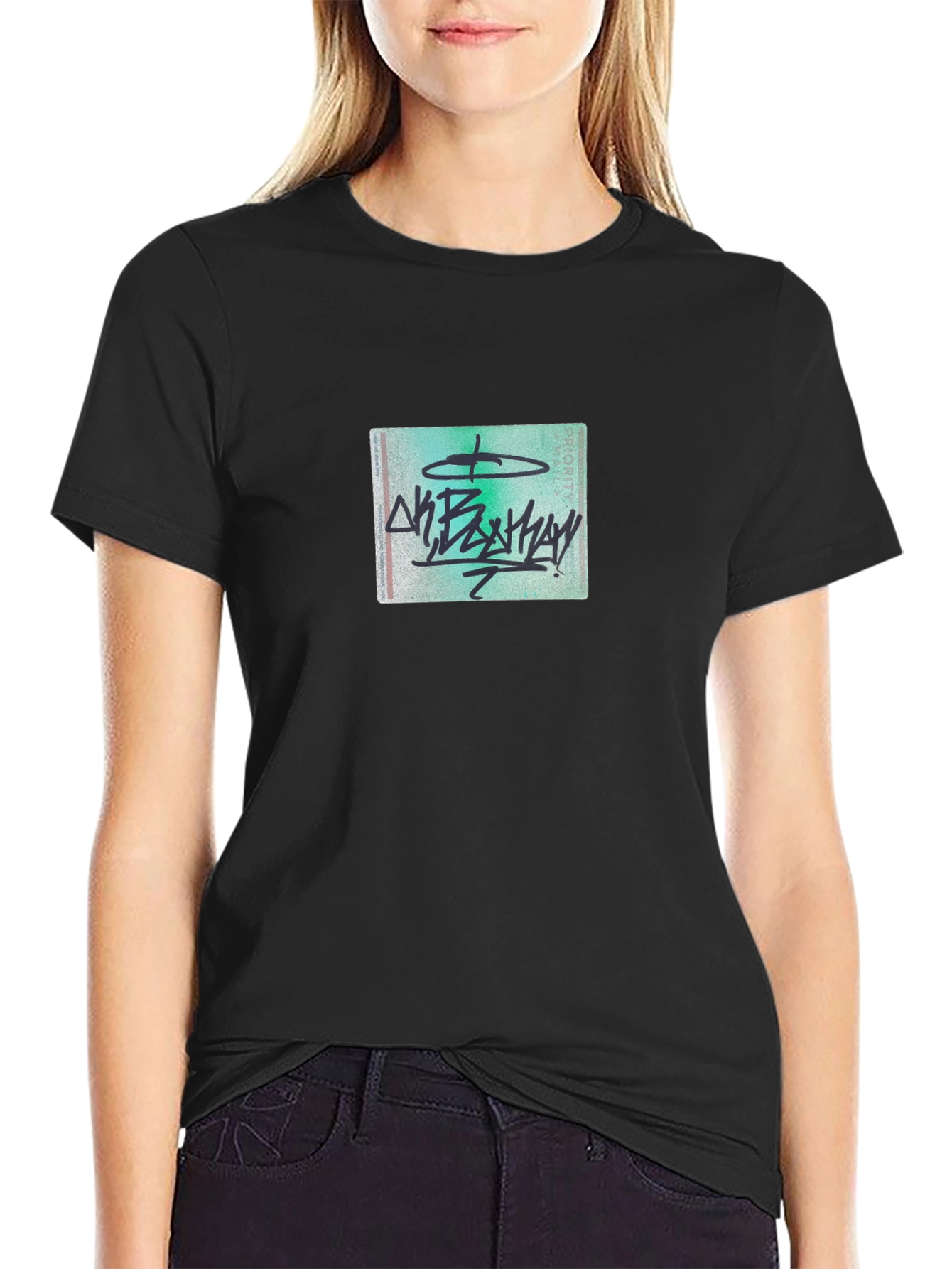Graphic Tee - Black Crew Neck T-Shirt