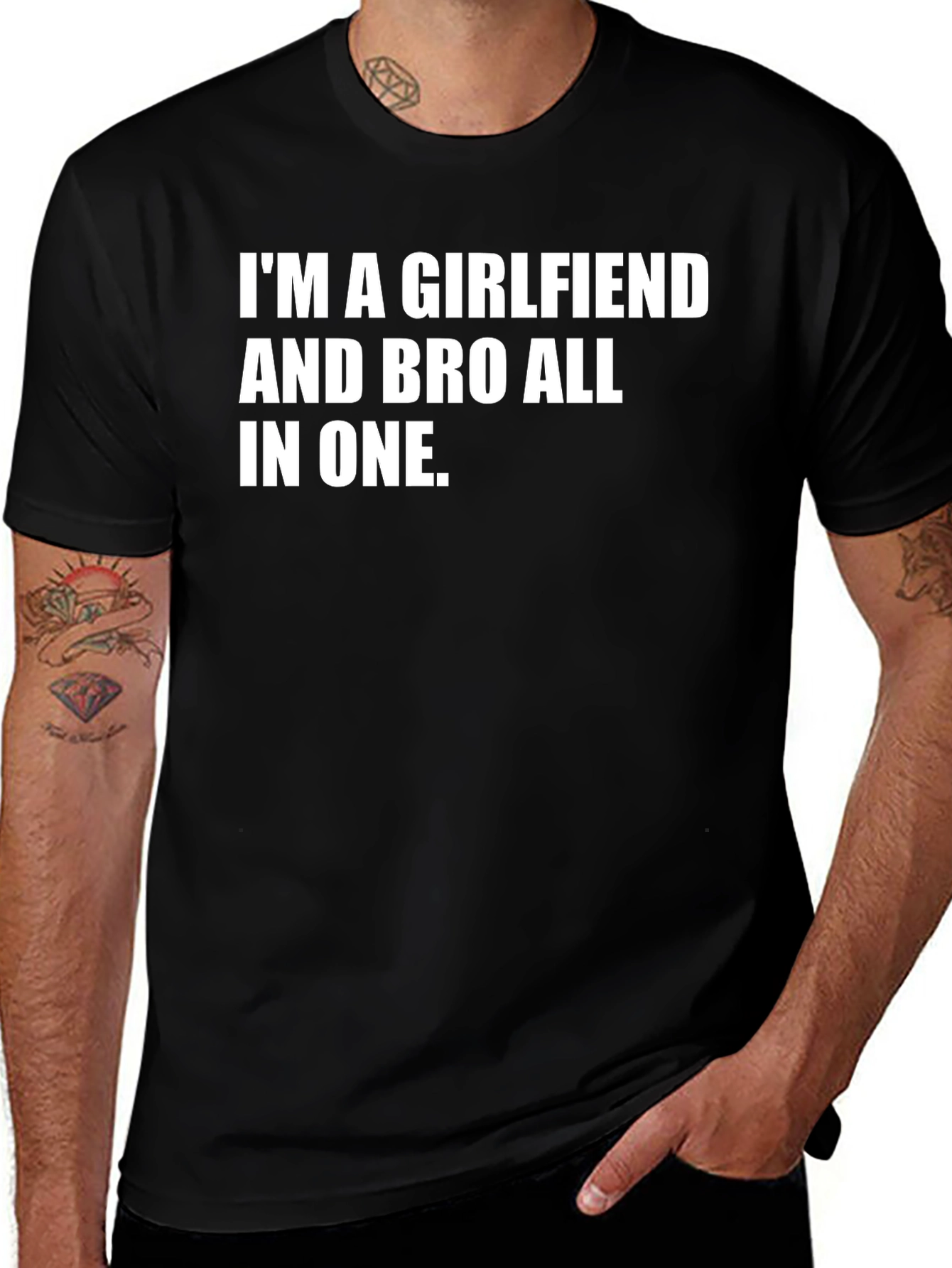 Im A Girlfriend And Bro T-Shirt - Funny Unisex Tee