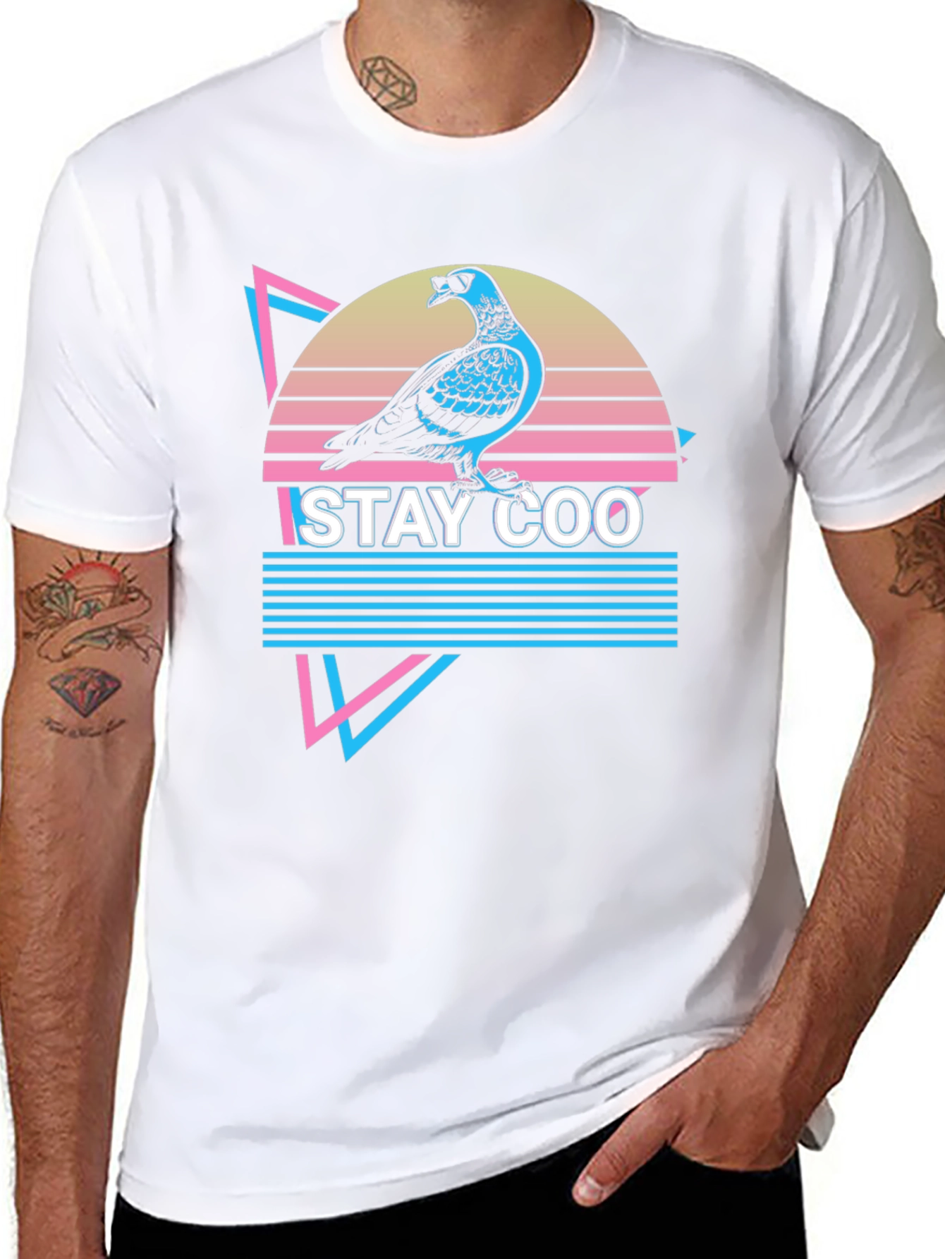 Stay Coo Pigeon T-Shirt - Retro Style Graphic Tee