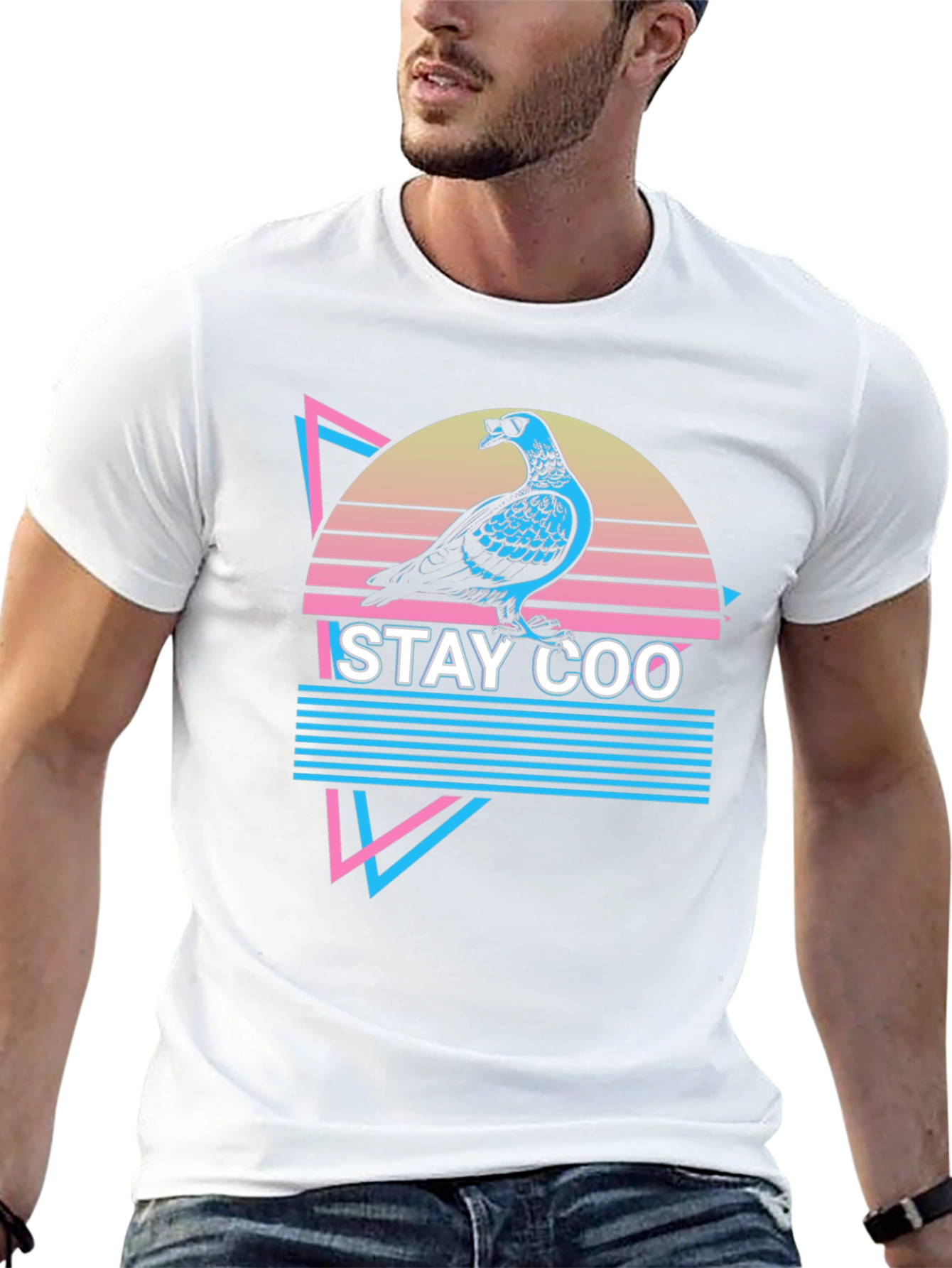 Stay Coo Pigeon T-Shirt - Retro Style Graphic Tee