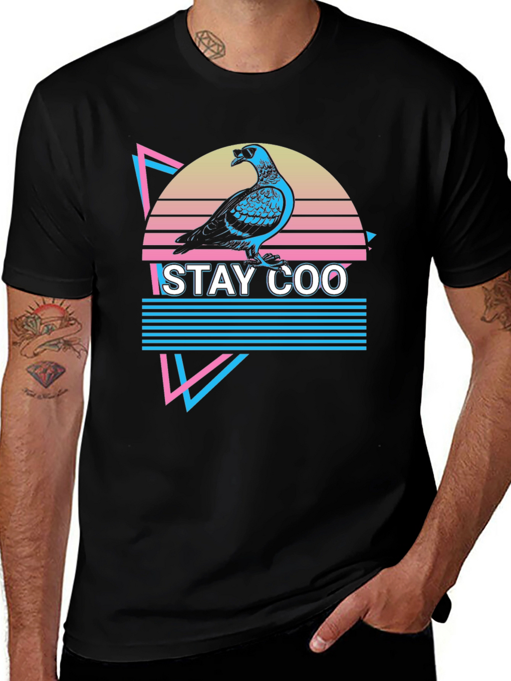 Stay Coo Pigeon T-Shirt - Retro Style Graphic Tee