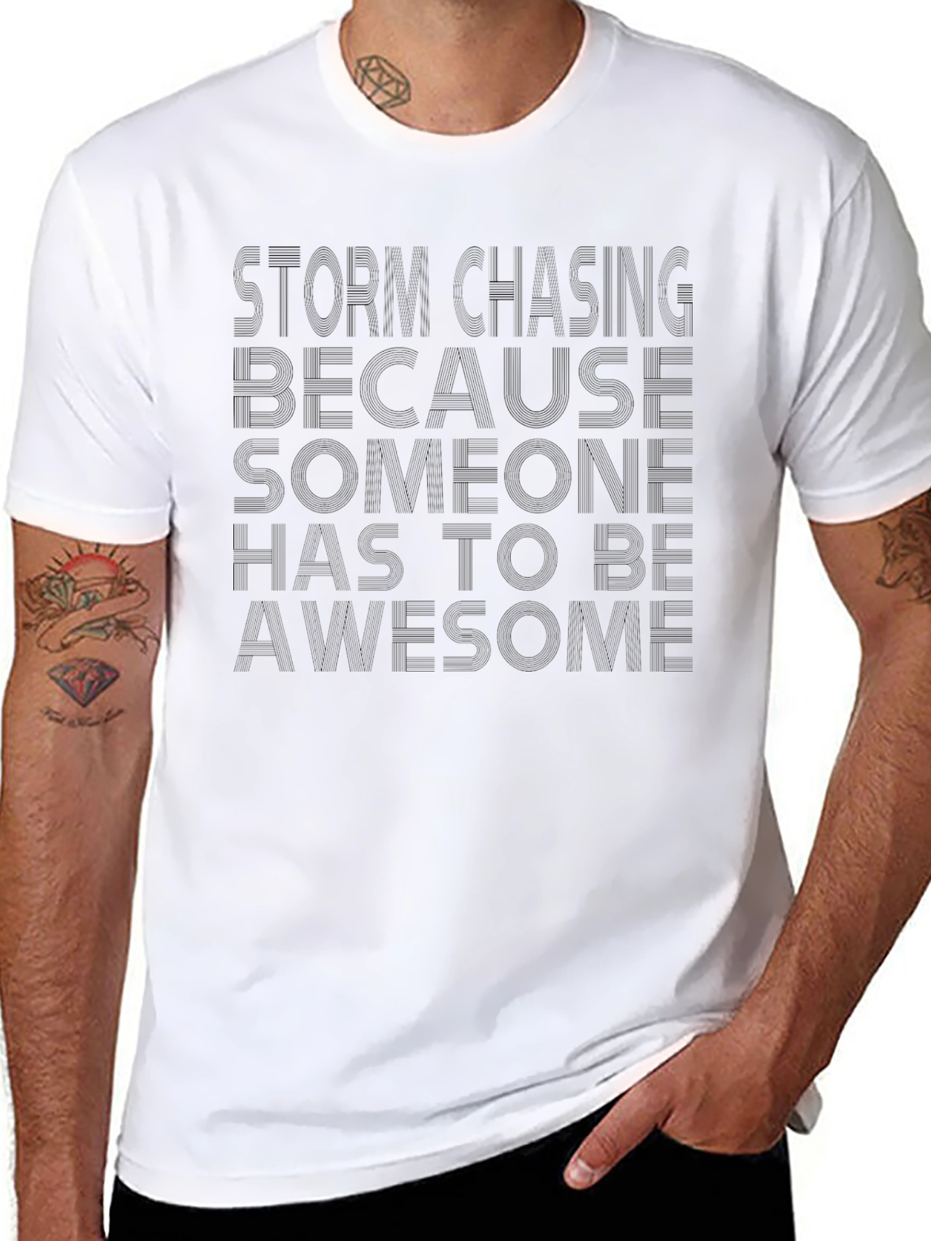 Storm Chasing Awesome Graphic Tee - Mens Black T-Shirt