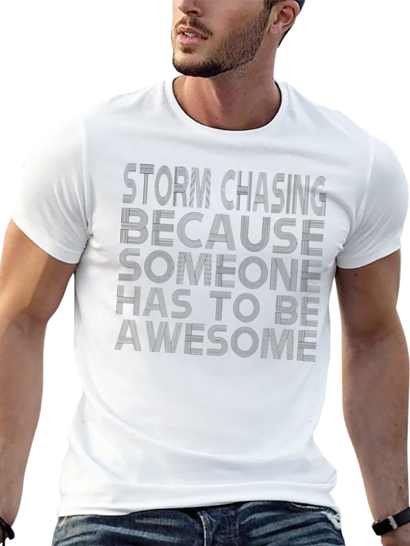 Storm Chasing Awesome Graphic Tee - Mens Black T-Shirt