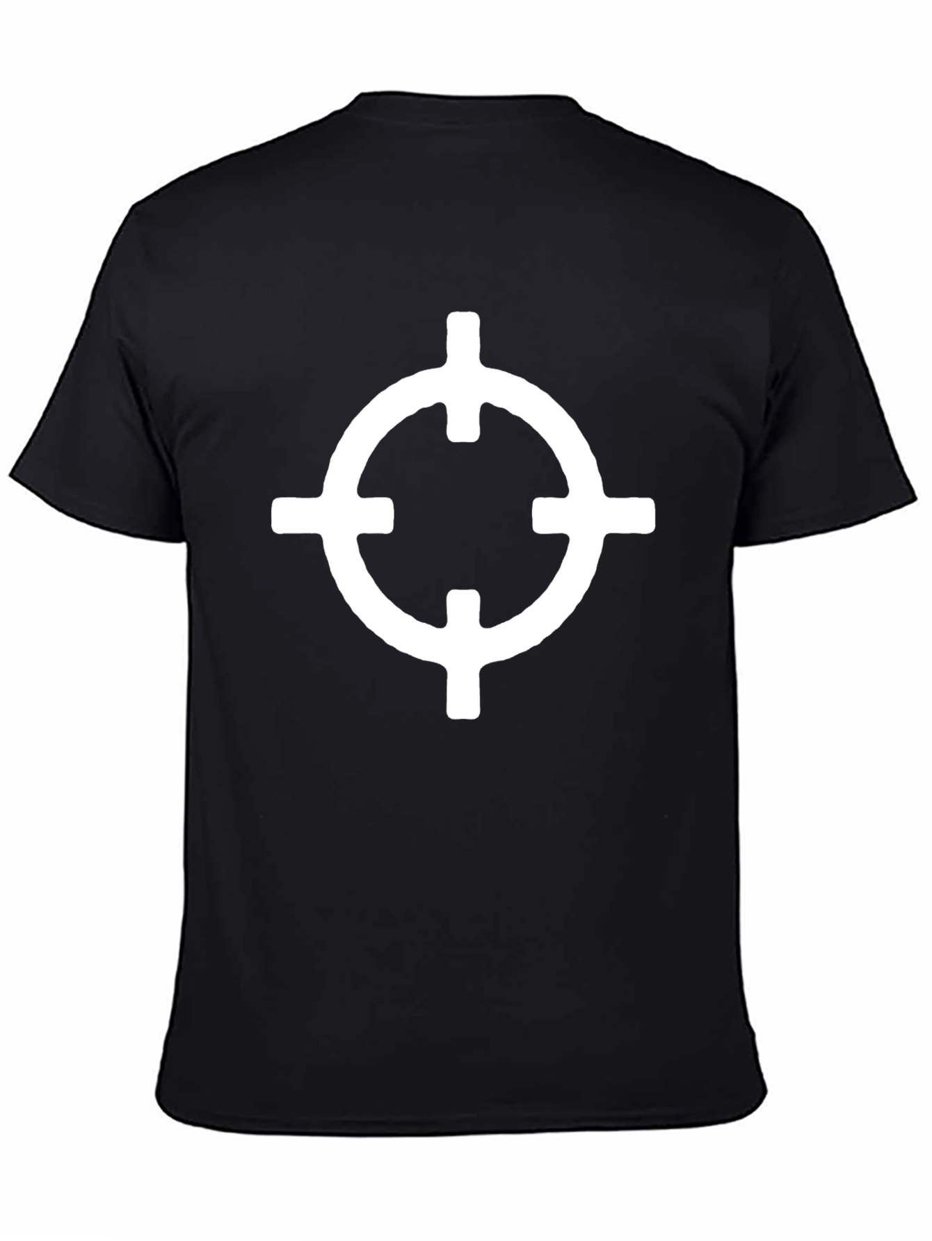 Graphic Tee - White Circle Target on Black
