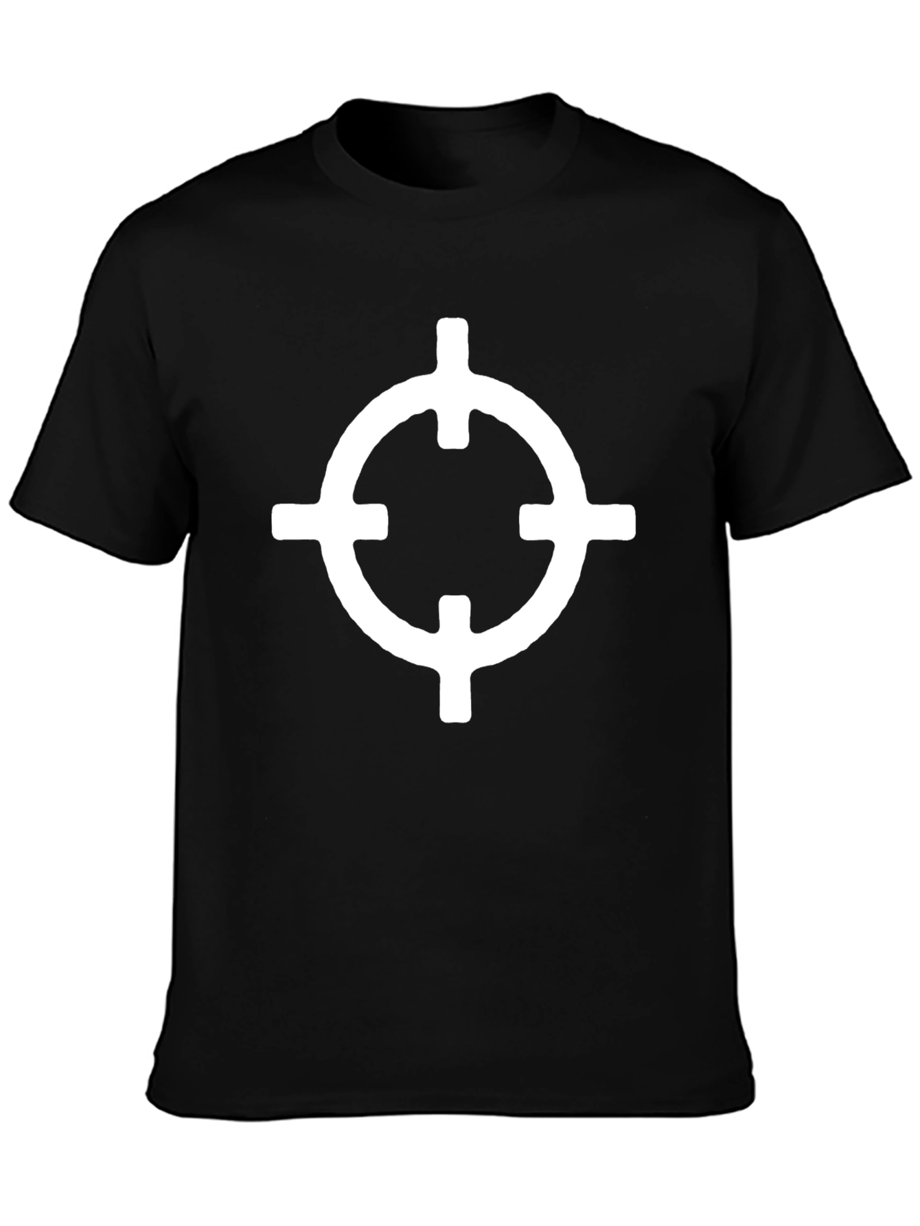 Graphic Tee - White Circle Target on Black