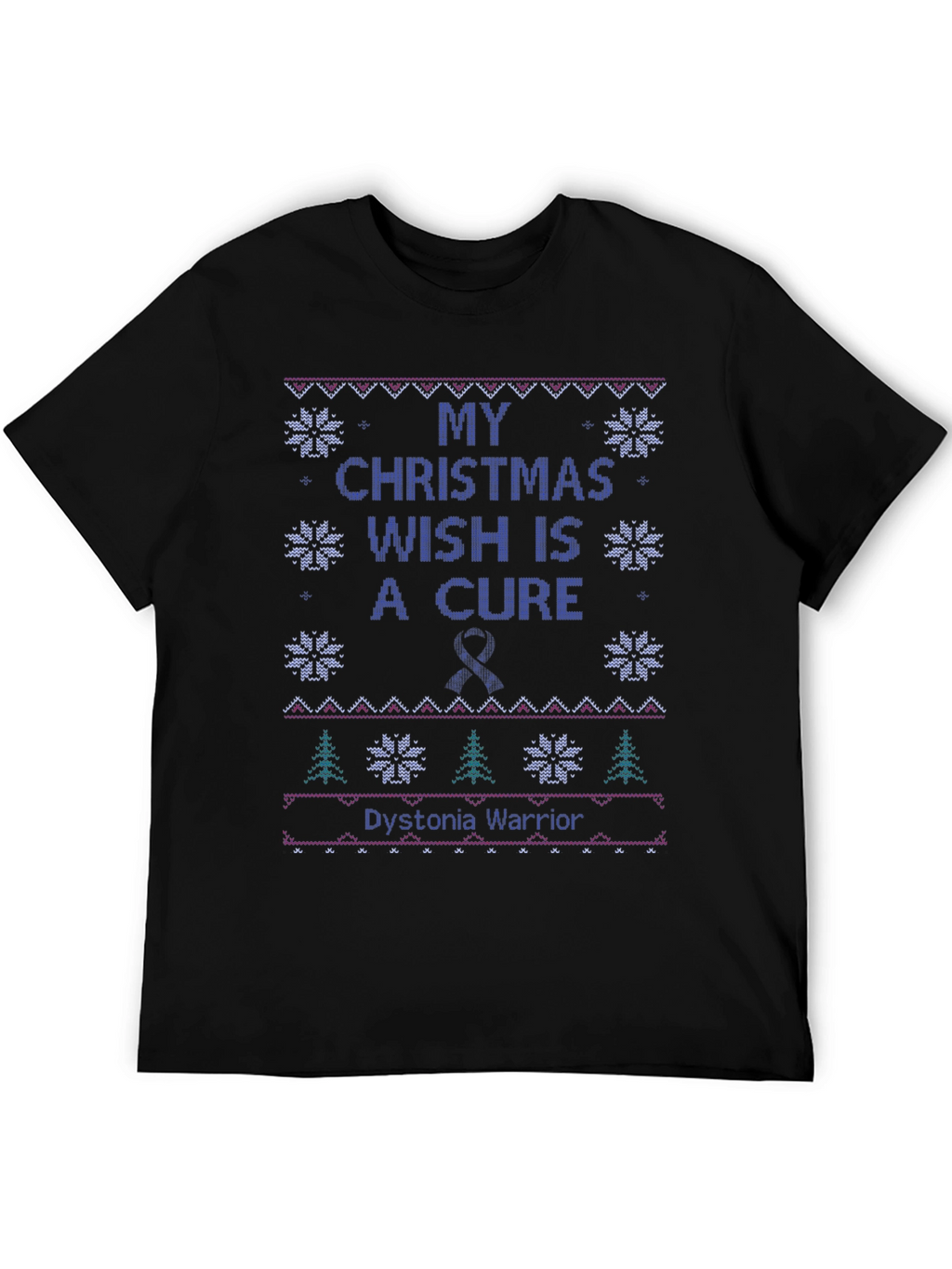 Dystonia Warrior Ugly Christmas T-Shirt