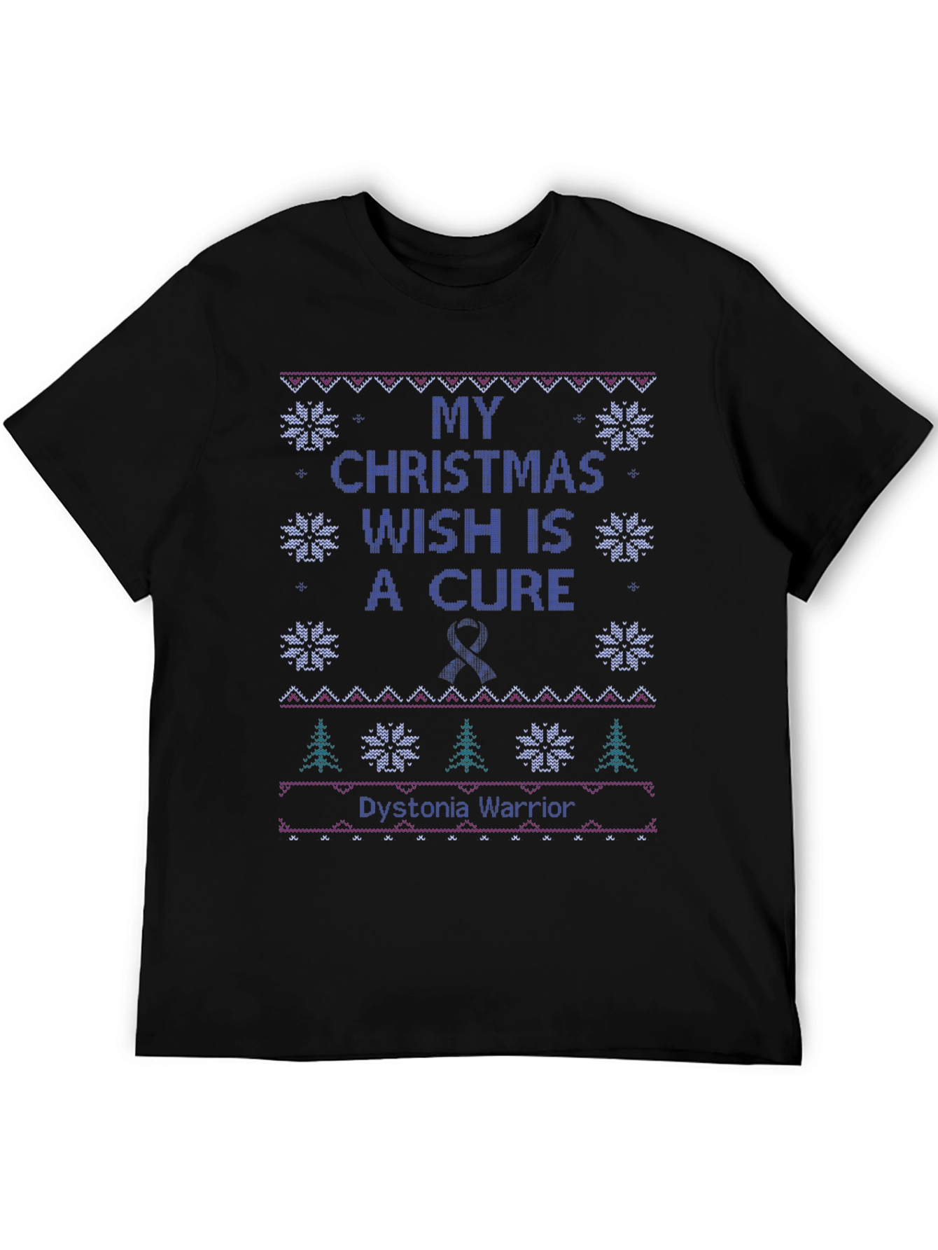 Dystonia Warrior Ugly Christmas T-Shirt