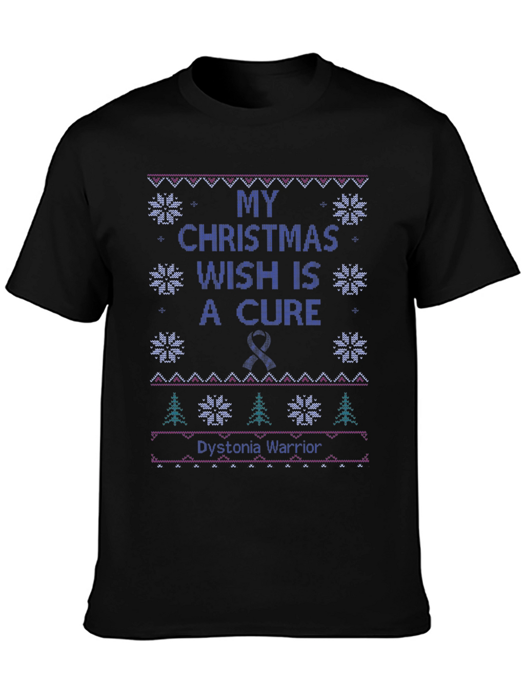 Dystonia Warrior Ugly Christmas T-Shirt