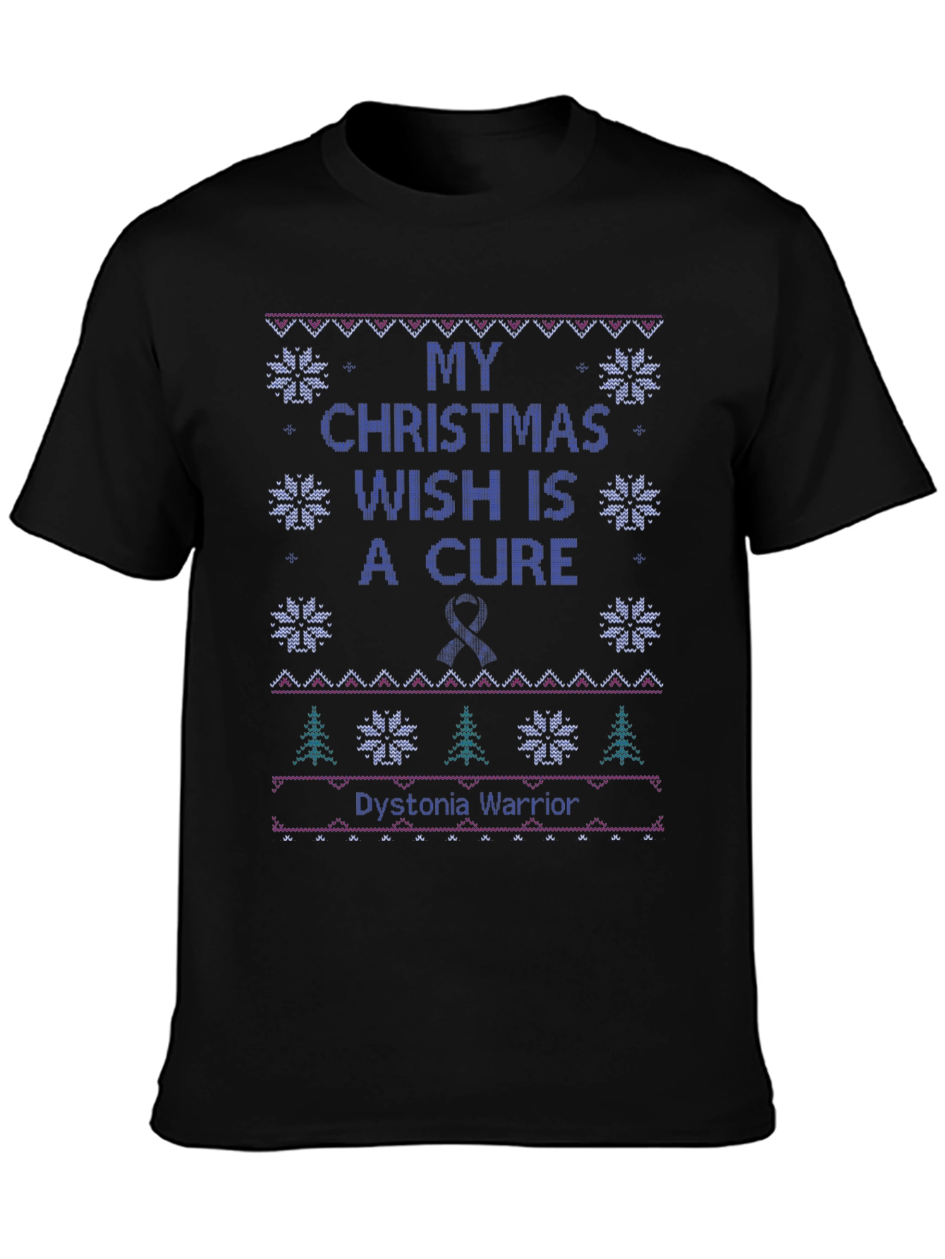 Dystonia Warrior Ugly Christmas T-Shirt
