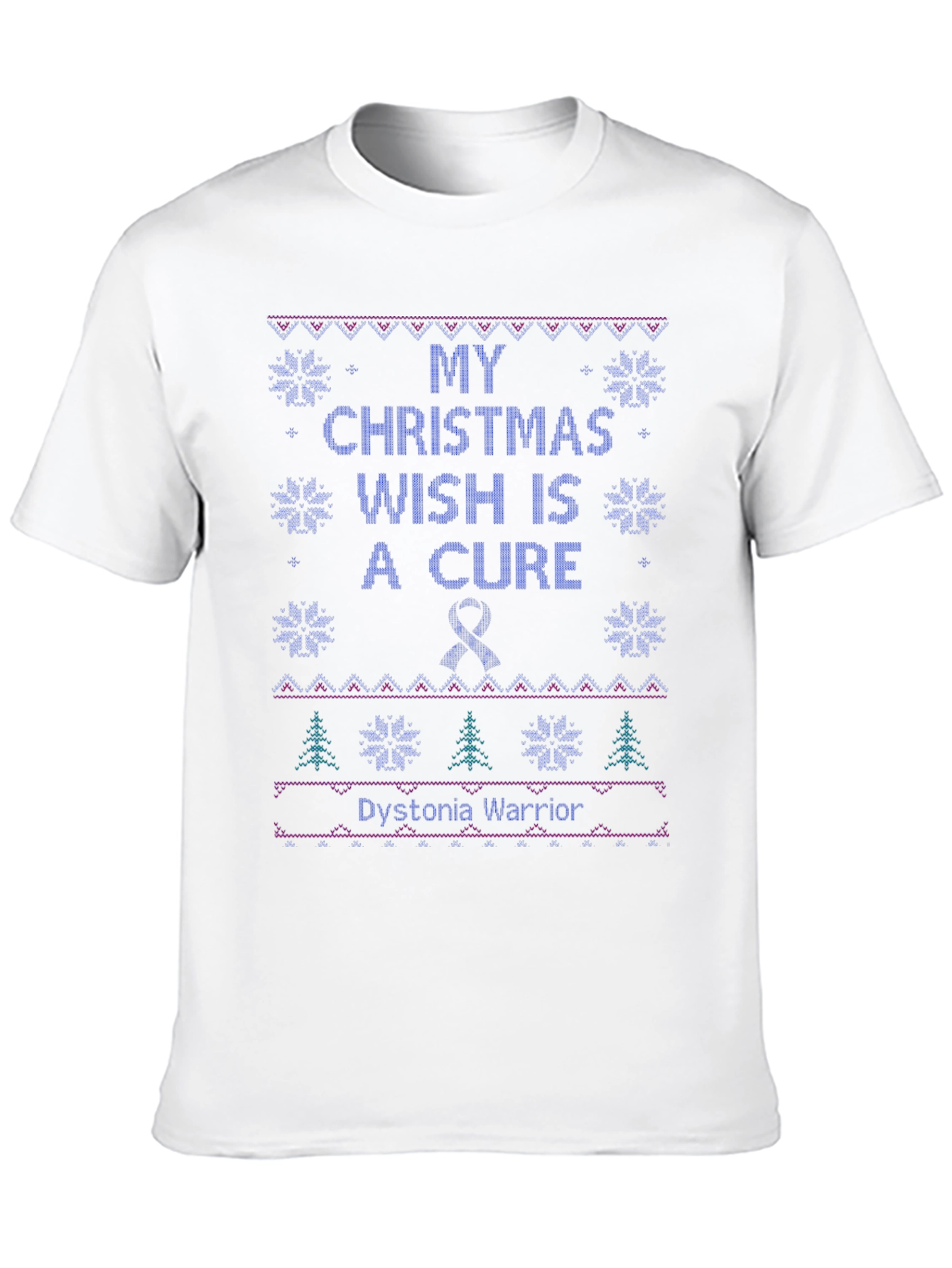 Dystonia Warrior Ugly Christmas T-Shirt