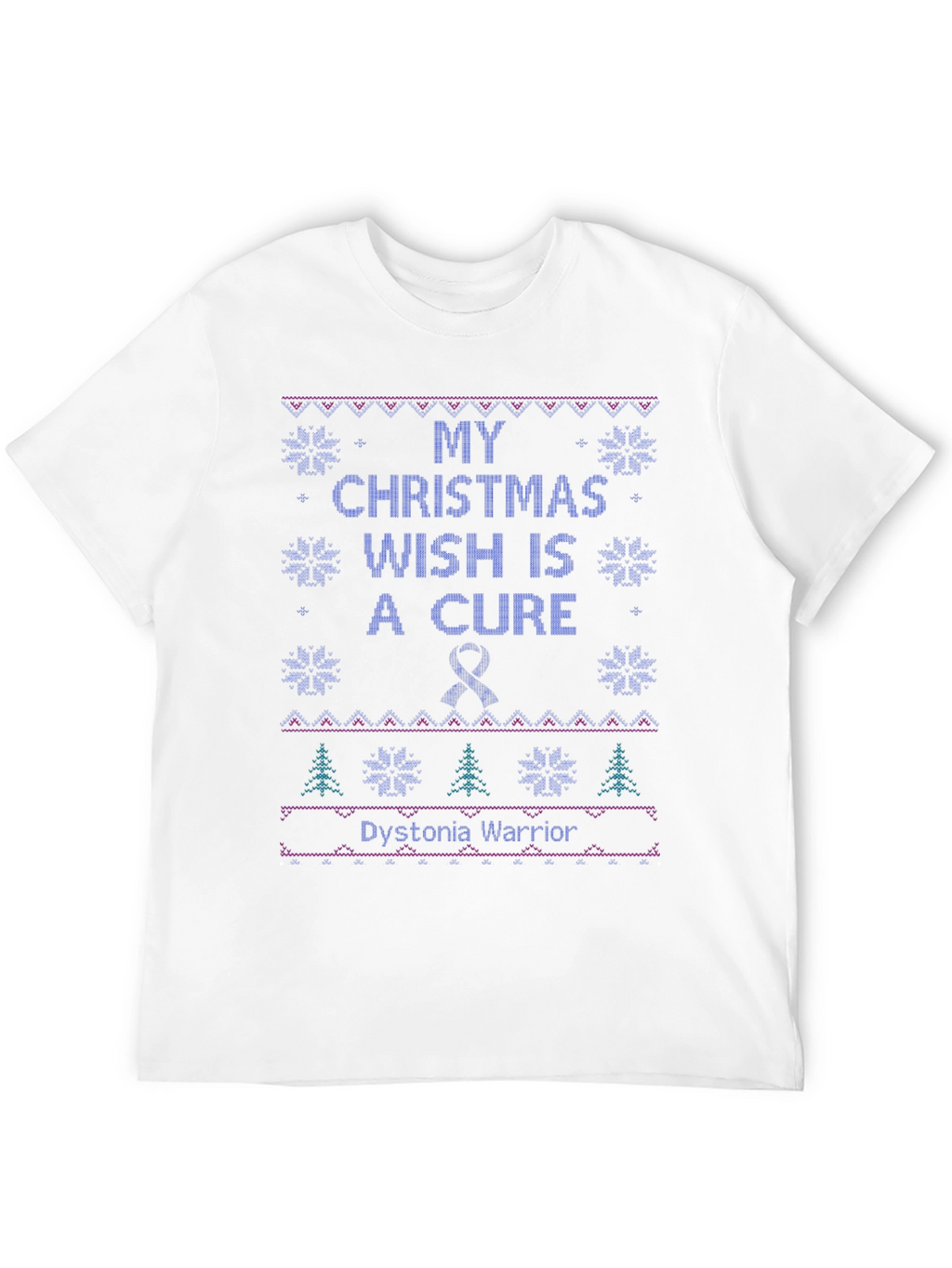 Dystonia Warrior Ugly Christmas T-Shirt