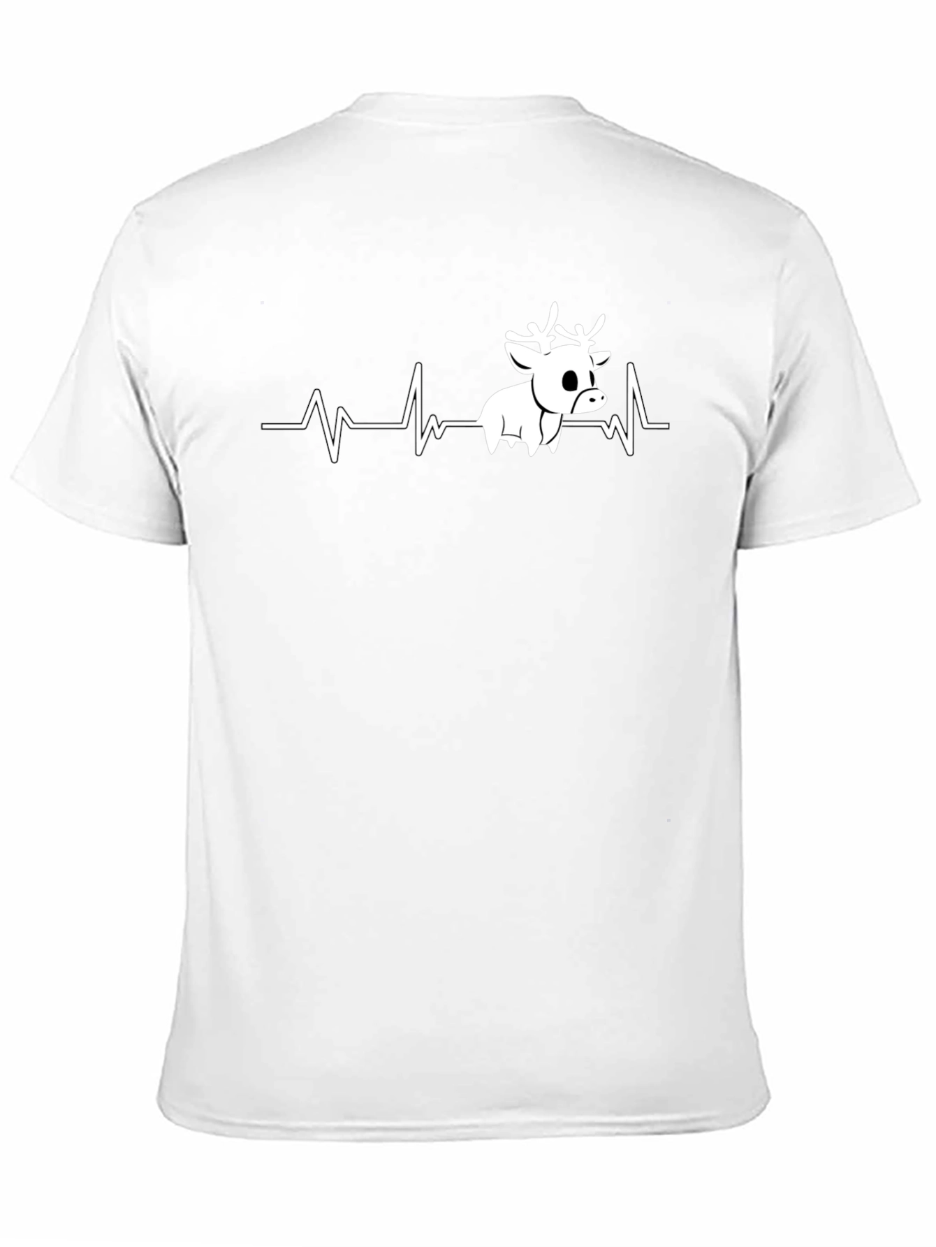 Reindeer Heartbeat T-Shirt - Novelty Graphic Tee
