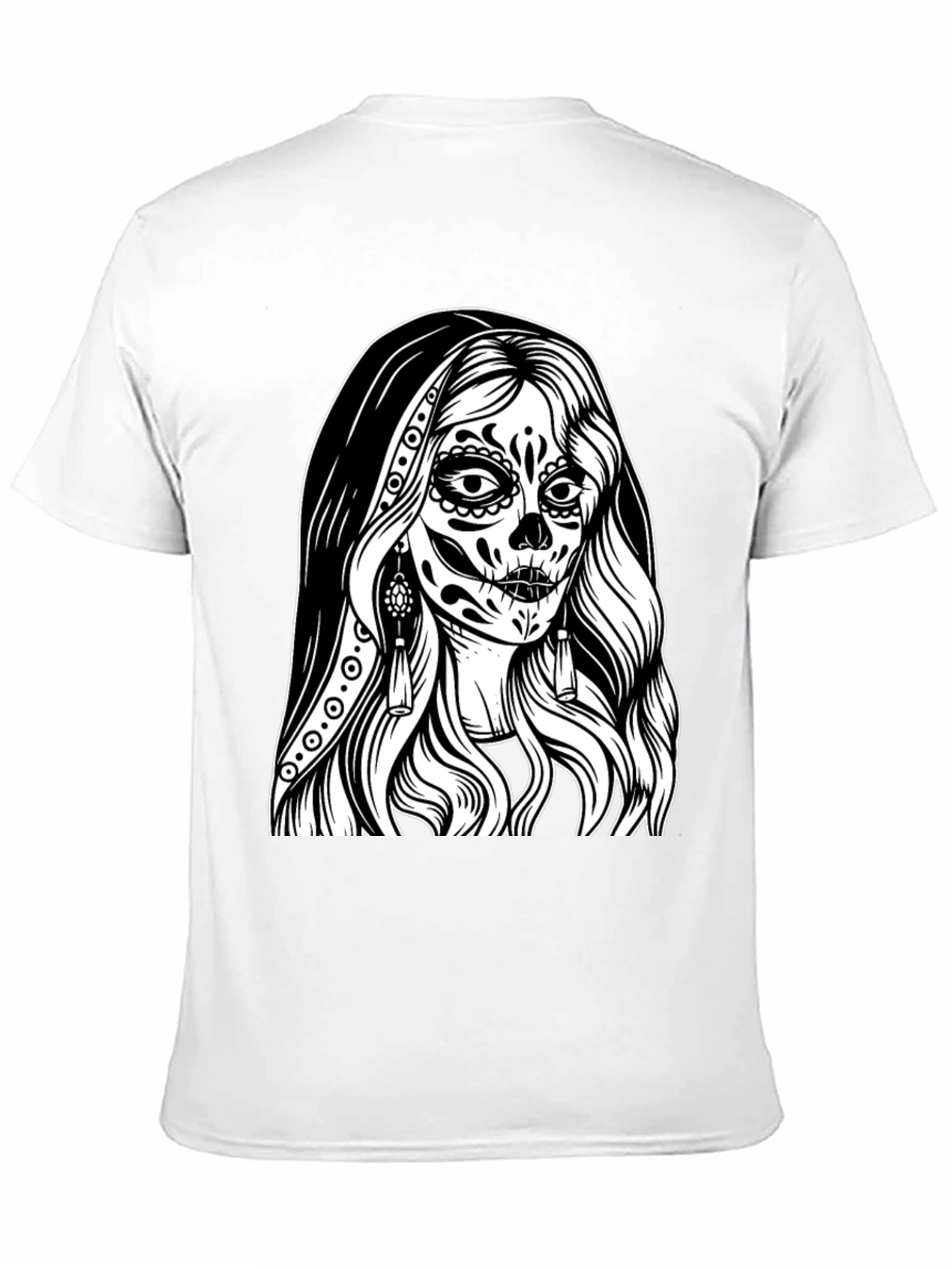 Day of the Dead Graphic Tee - Sugar Skull Woman