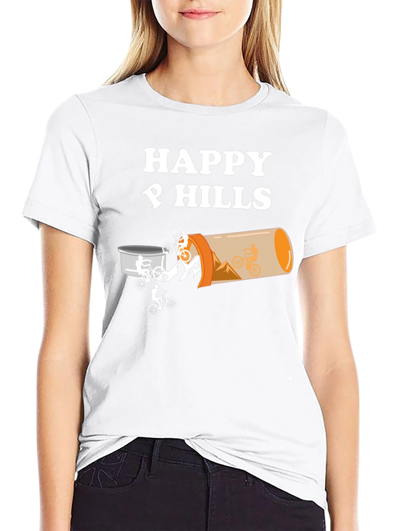 Happy Hills Mountain Bike T-Shirt - Black