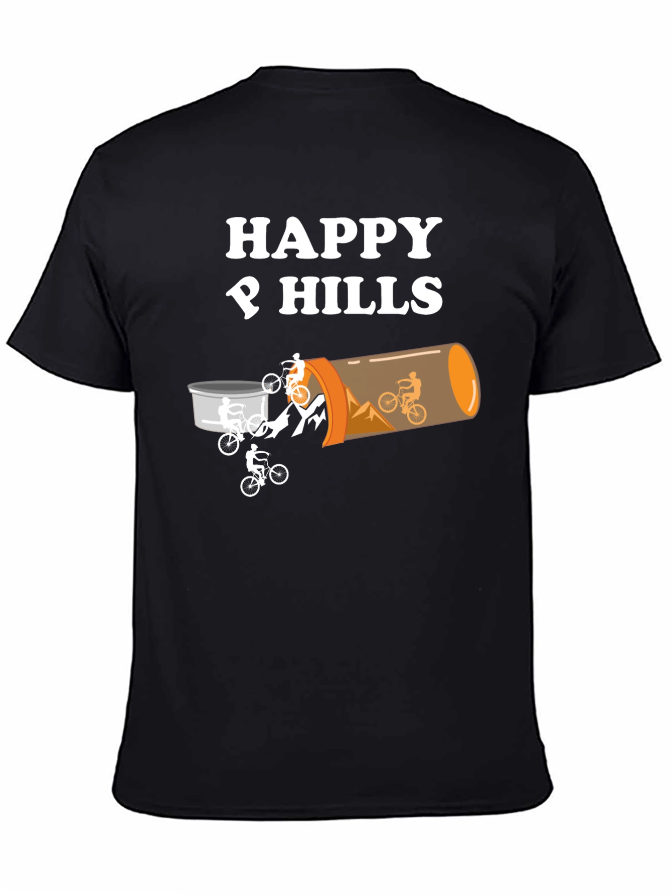 Happy Hills Mountain Bike T-Shirt - Black