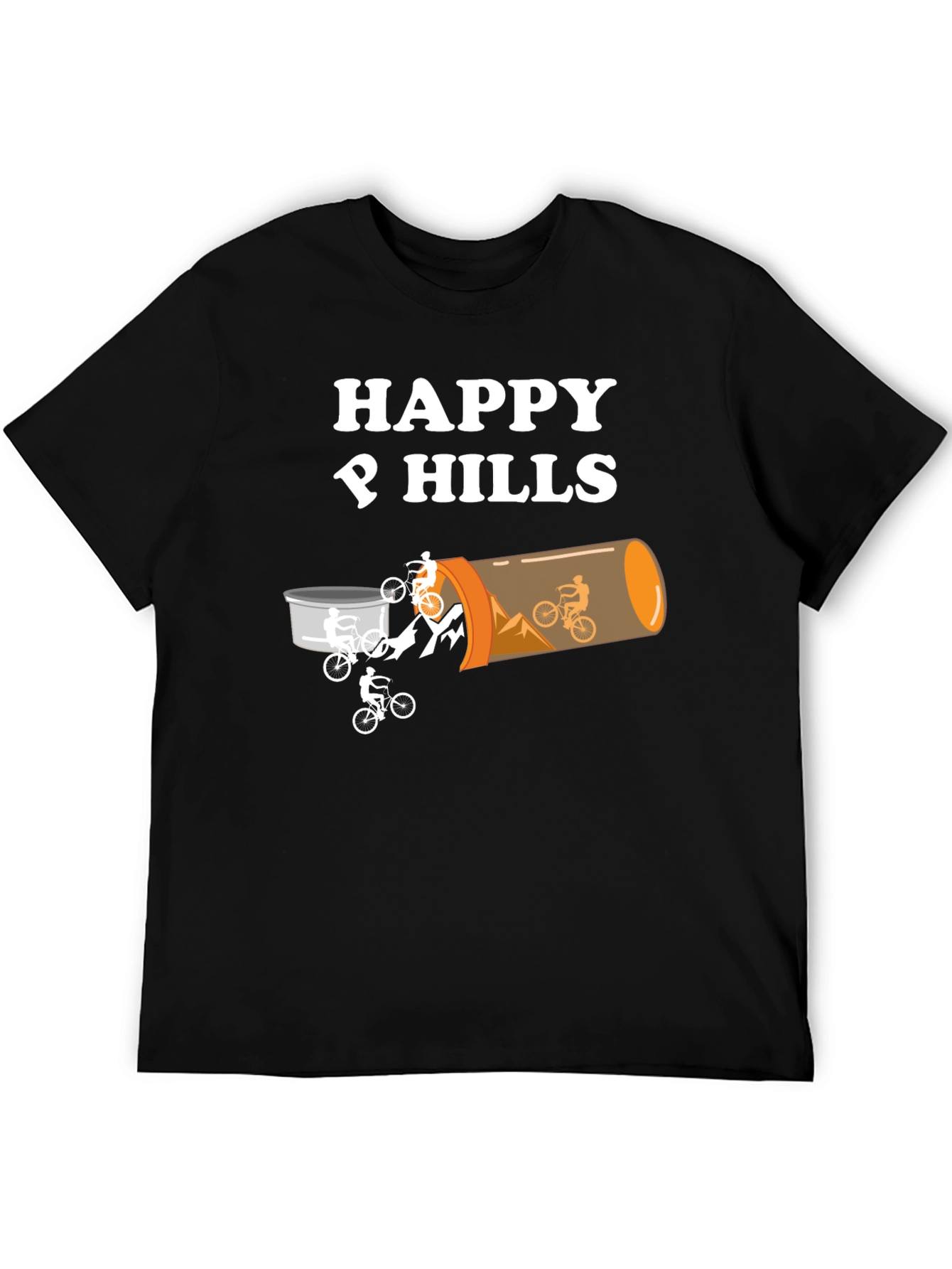 Happy Hills Mountain Bike T-Shirt - Black