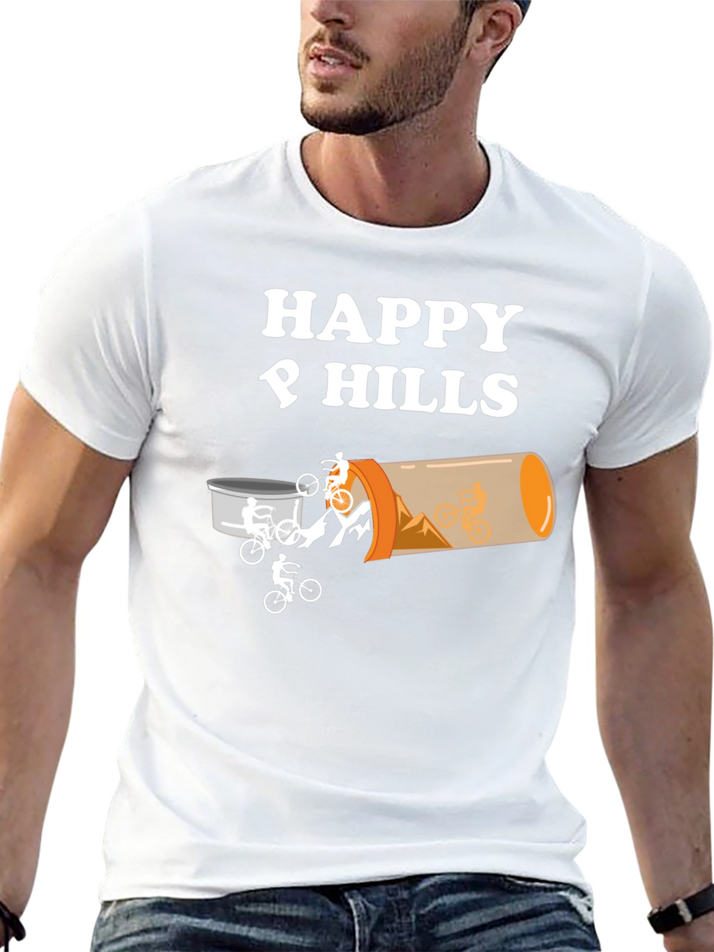 Happy Hills Mountain Bike T-Shirt - Black