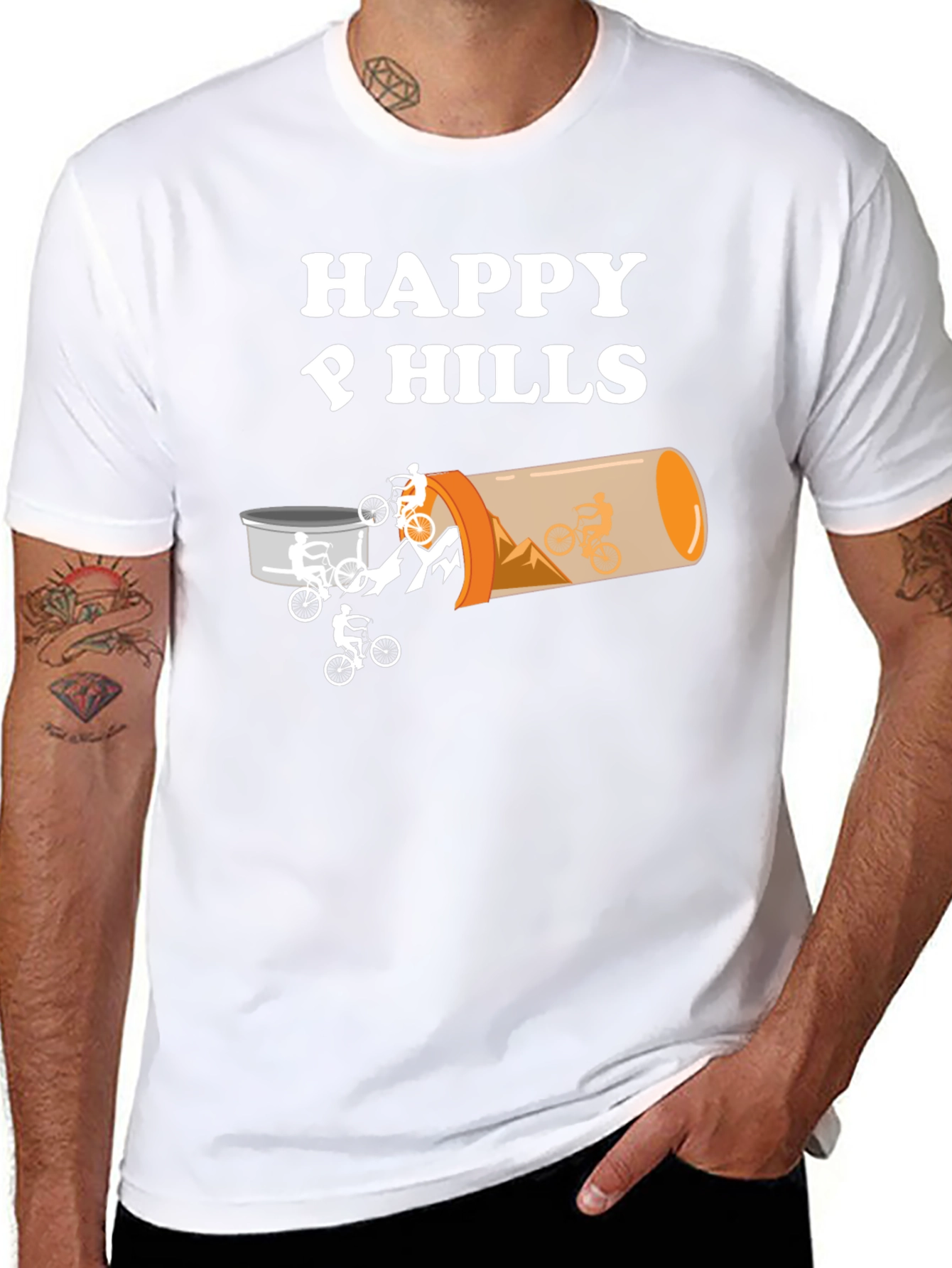 Happy Hills Mountain Bike T-Shirt - Black
