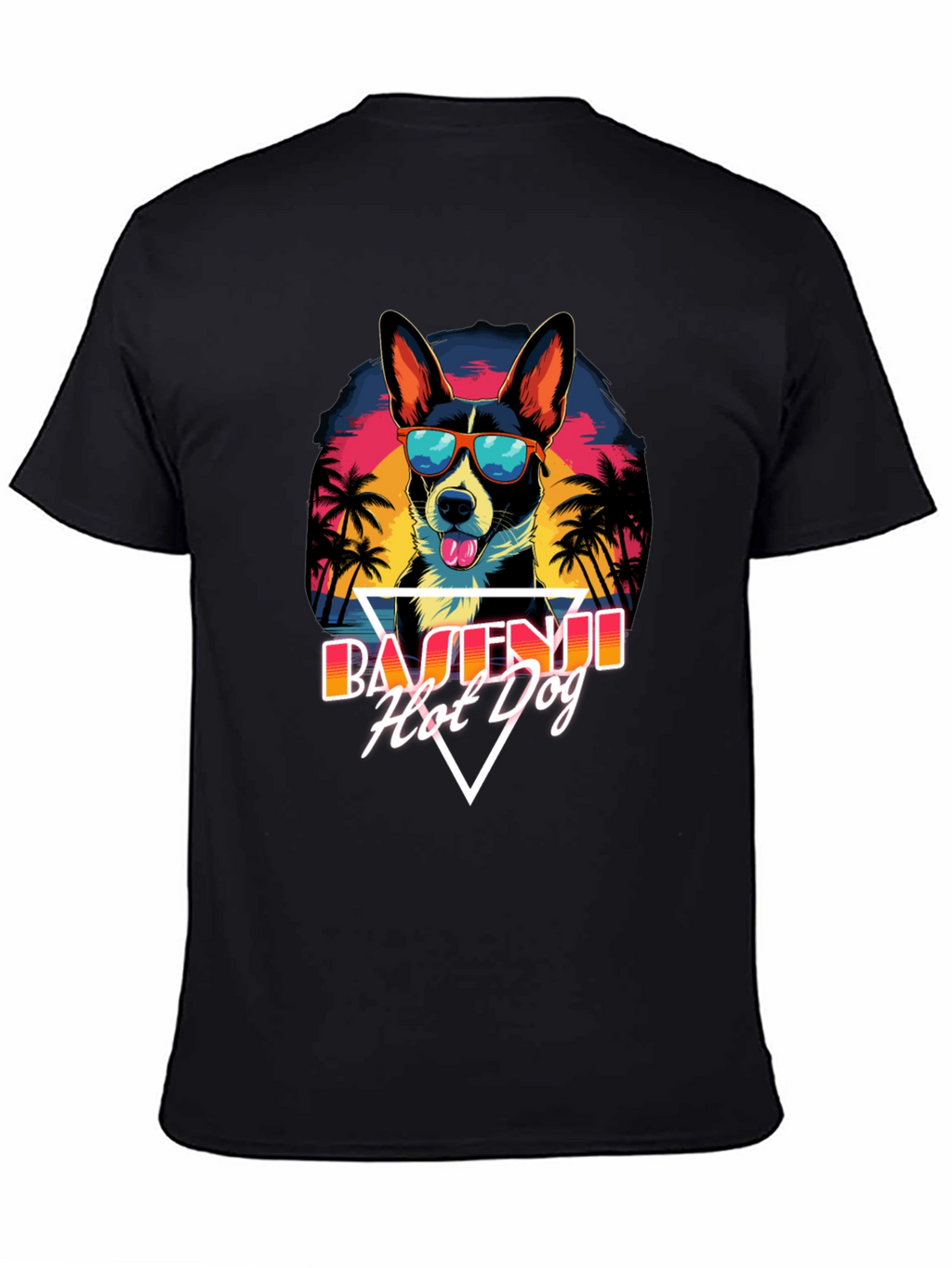 Basenji Hot Dog T-Shirt - Retro Summer Vibes