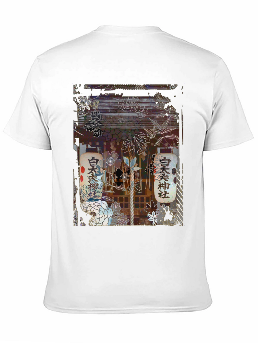Japanese Shrine Graphic Tee - Unisex Black T-Shirt