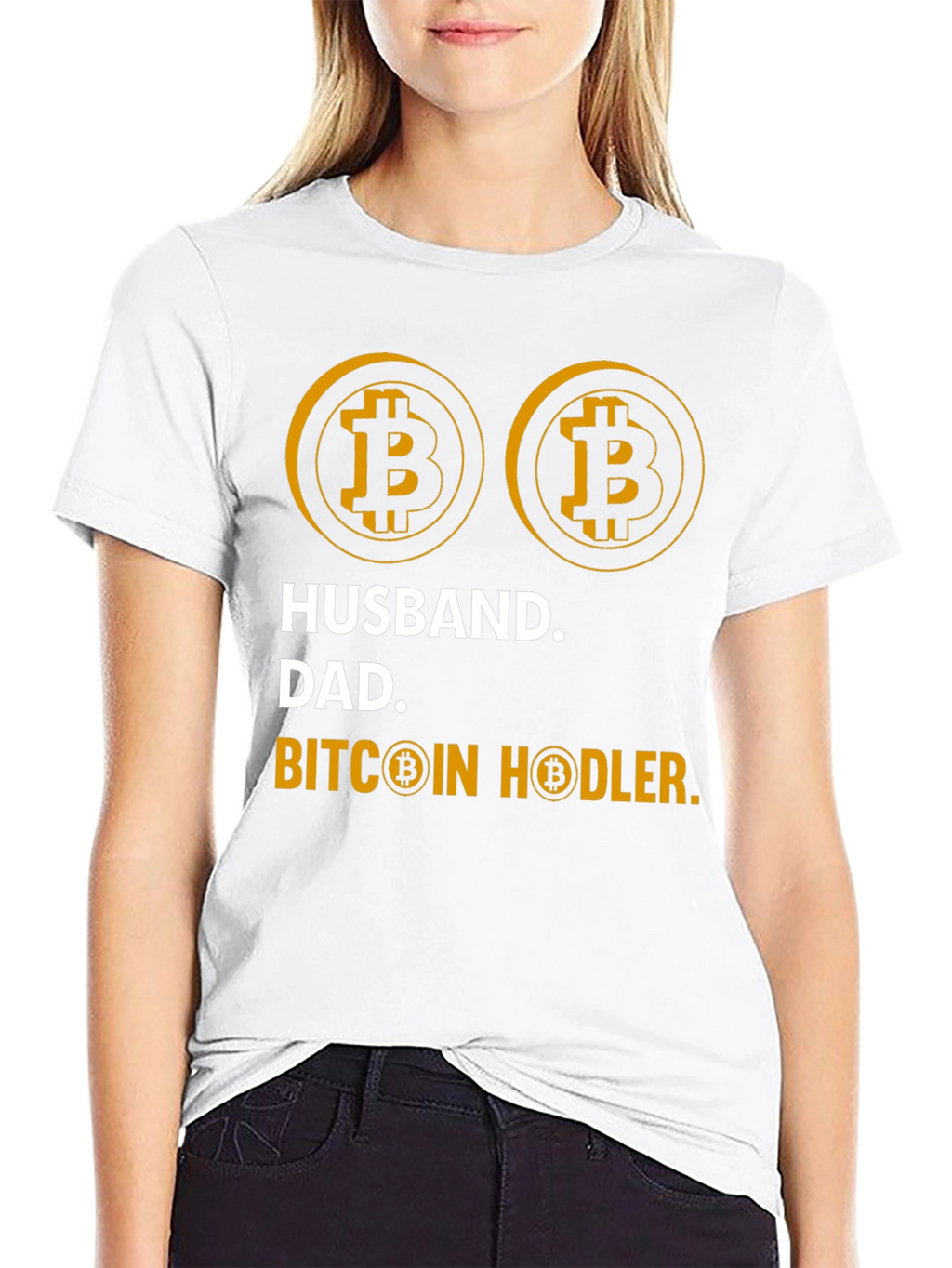 Husband Dad Bitcoin Hodler Graphic Tee