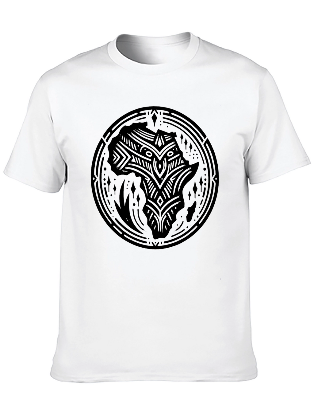 African Continent T-Shirt - Black Graphic Tee