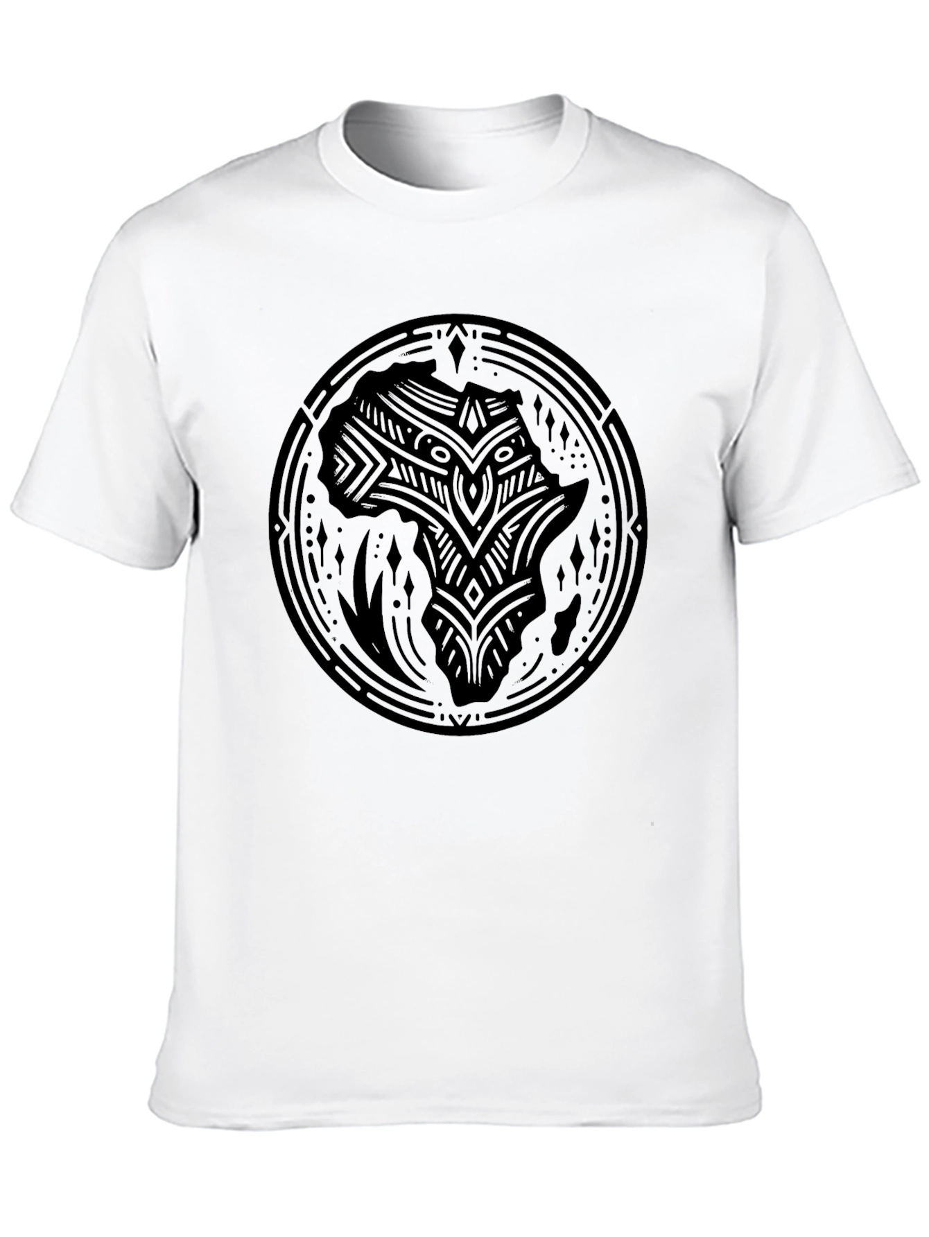 African Continent T-Shirt - Black Graphic Tee