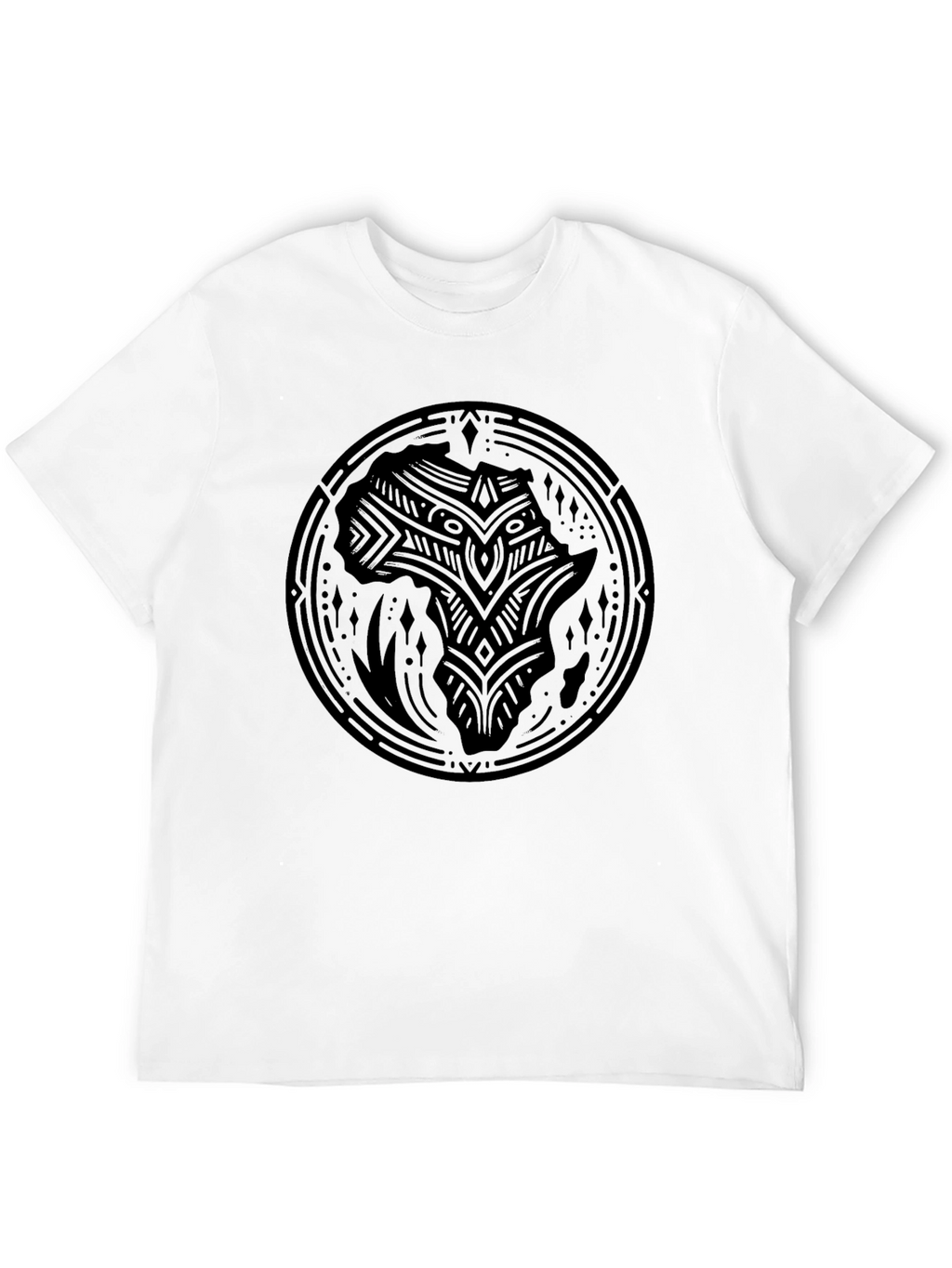 African Continent T-Shirt - Black Graphic Tee