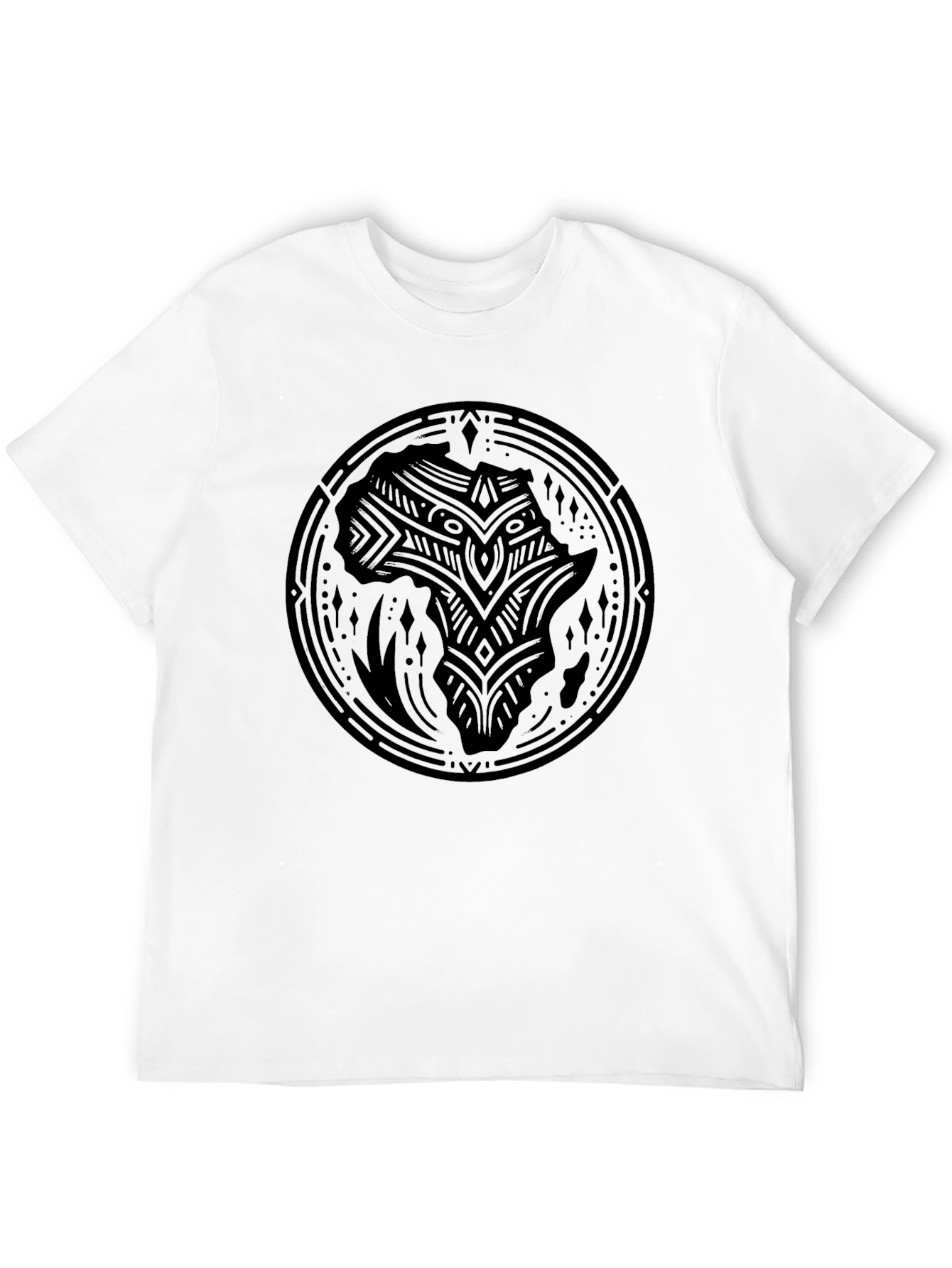African Continent T-Shirt - Black Graphic Tee