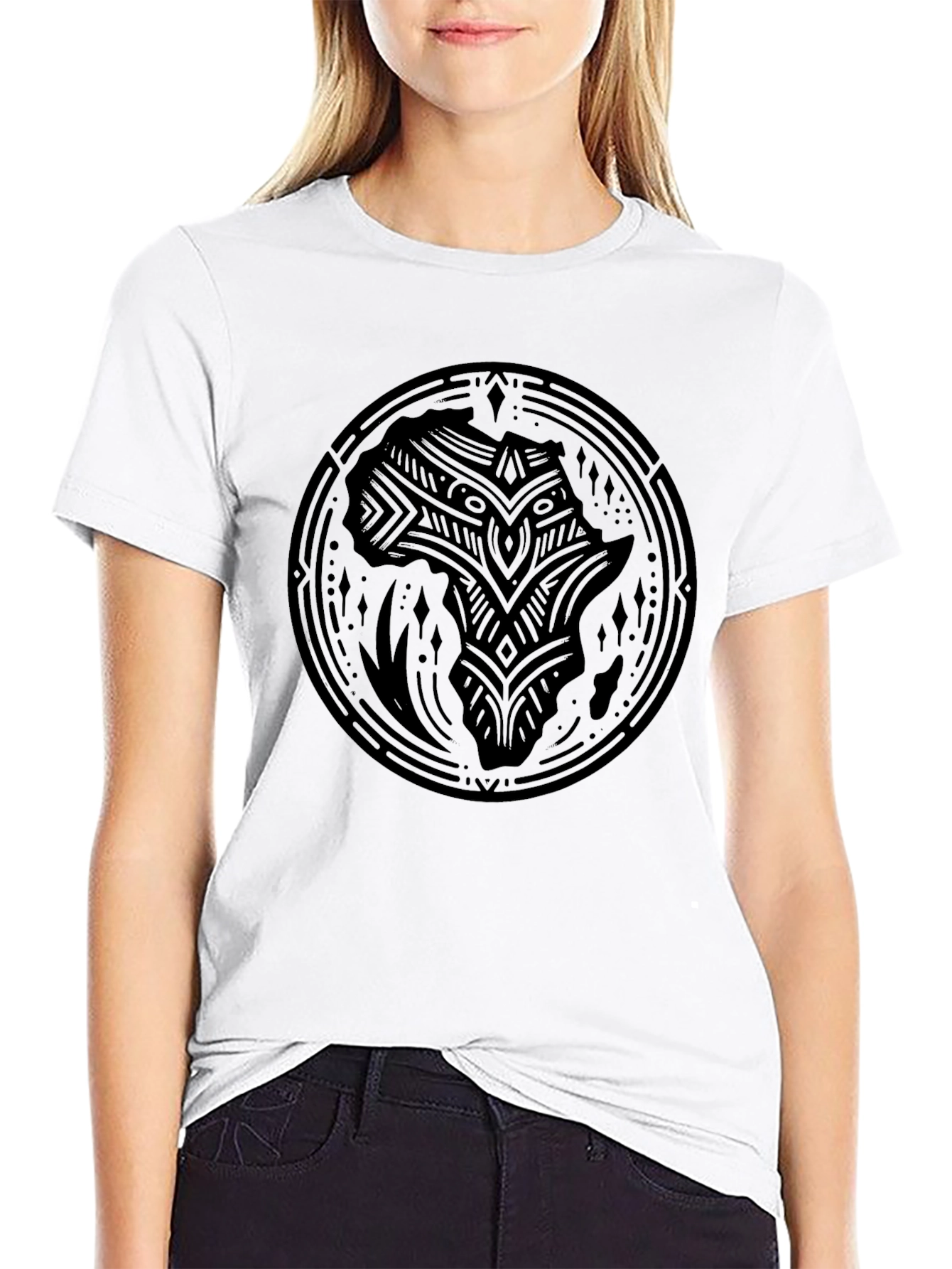 African Continent T-Shirt - Black Graphic Tee