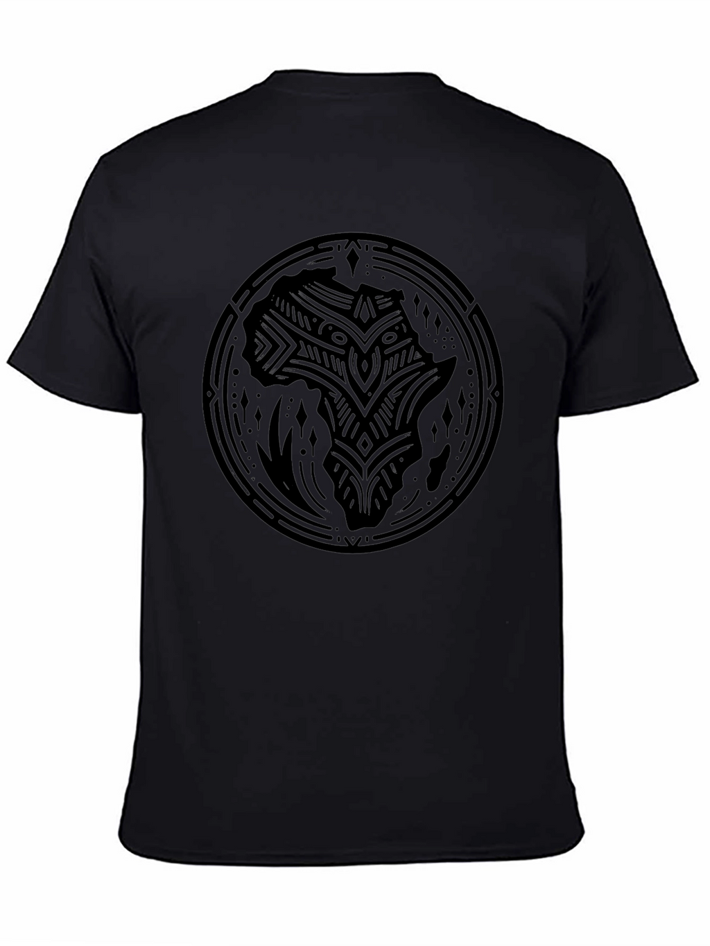 African Continent T-Shirt - Black Graphic Tee