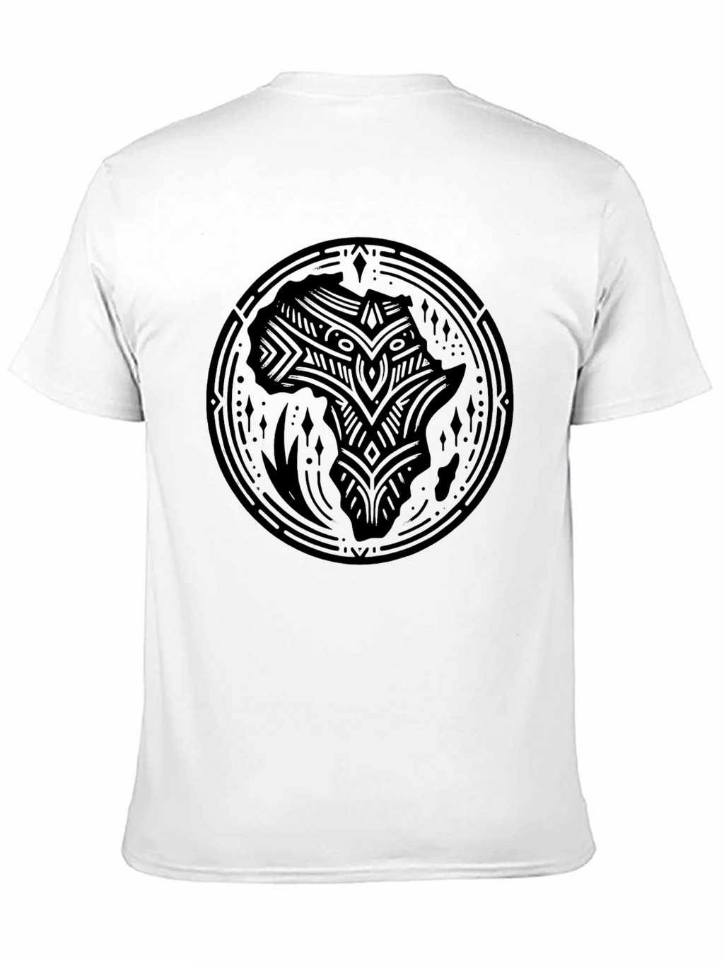 African Continent T-Shirt - Black Graphic Tee