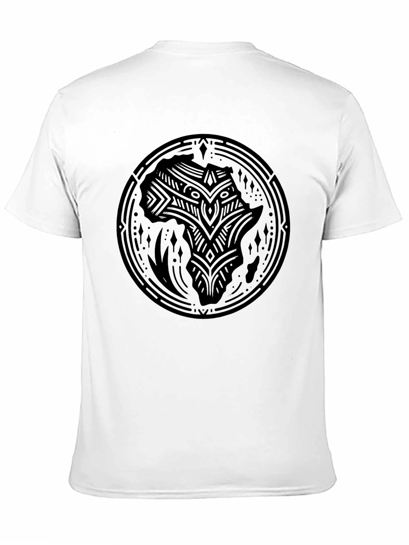 African Continent T-Shirt - Black Graphic Tee