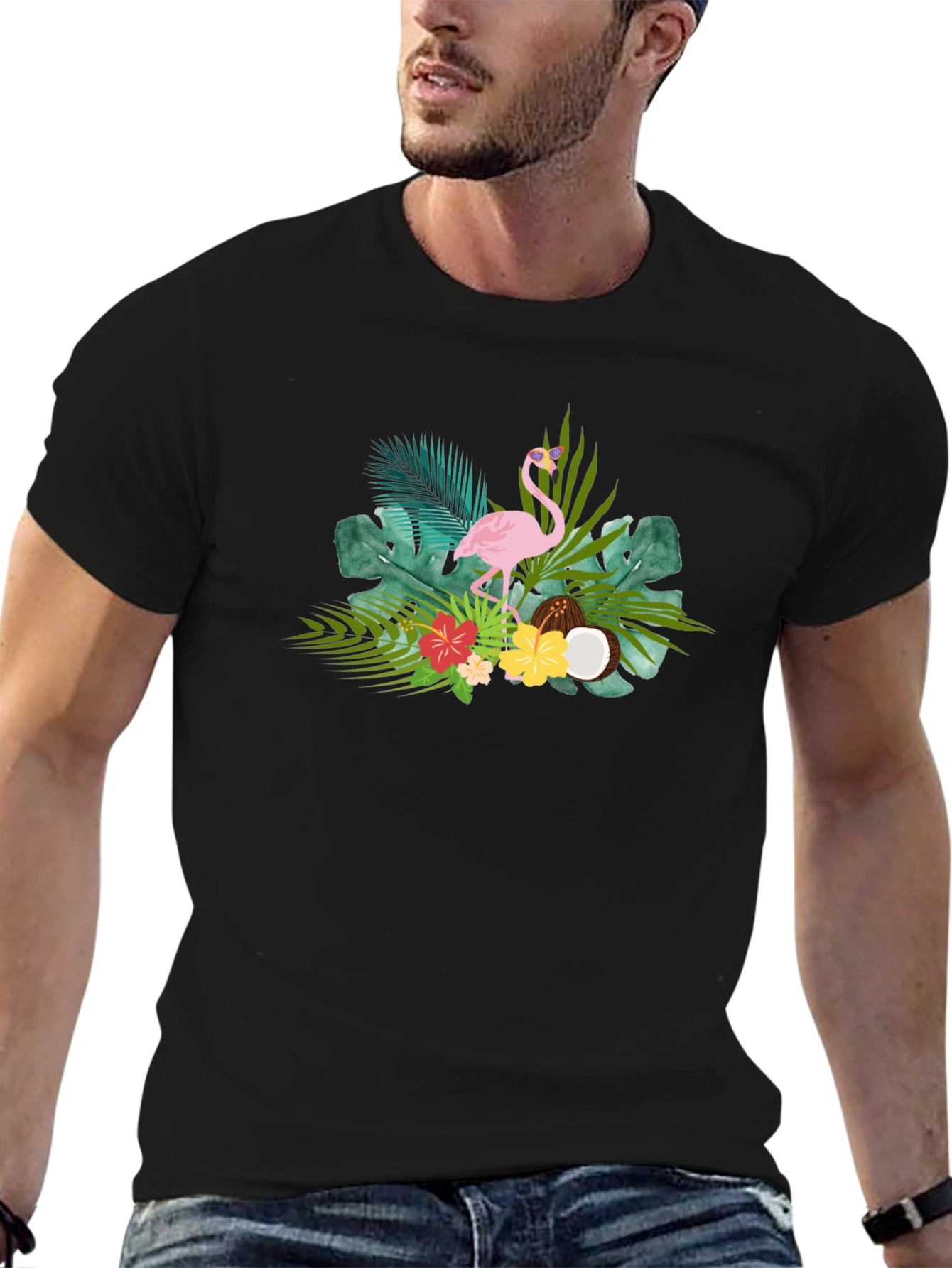 Tropical Flamingo Graphic Tee
