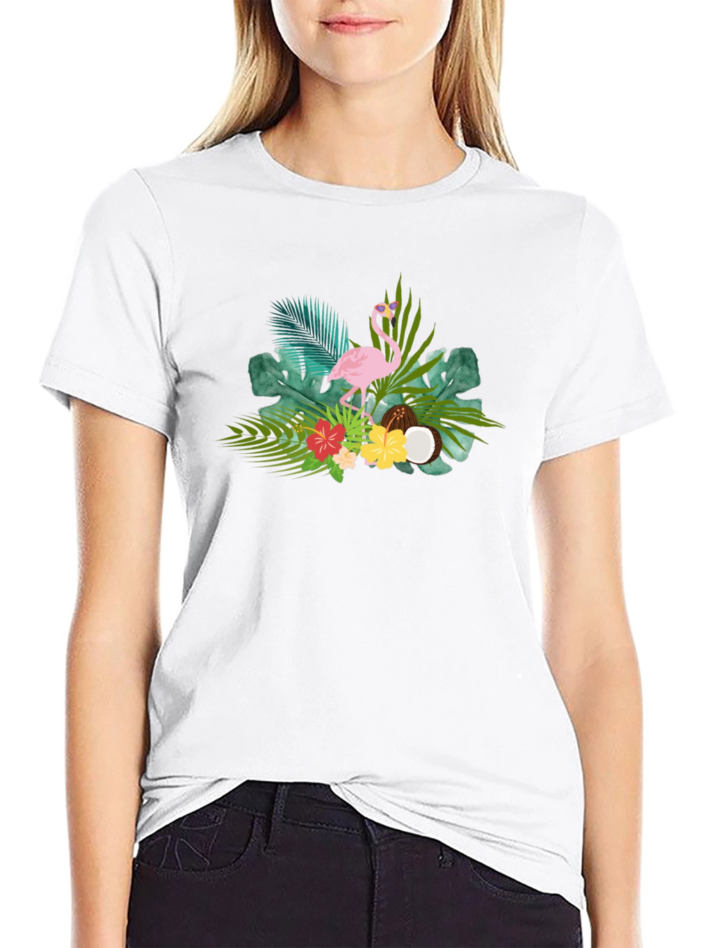 Tropical Flamingo Graphic Tee