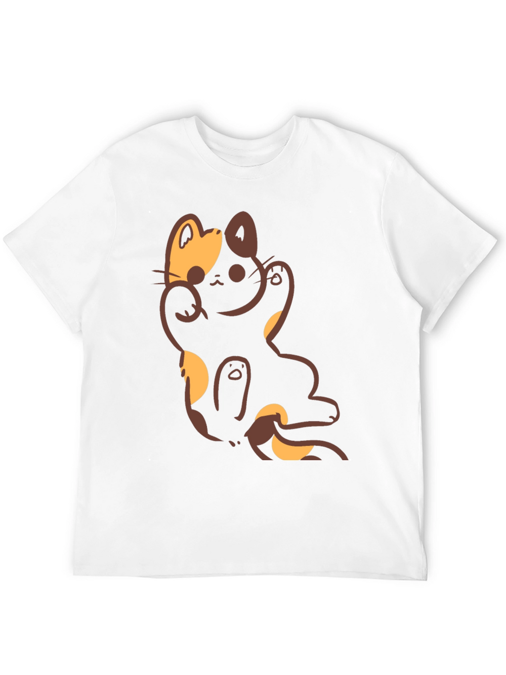 Lucky Cat Graphic Black T-Shirt