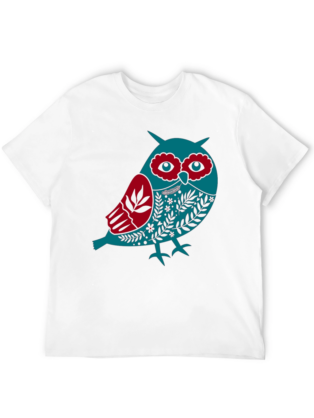 Owl Graphic Print Mens Black T-Shirt