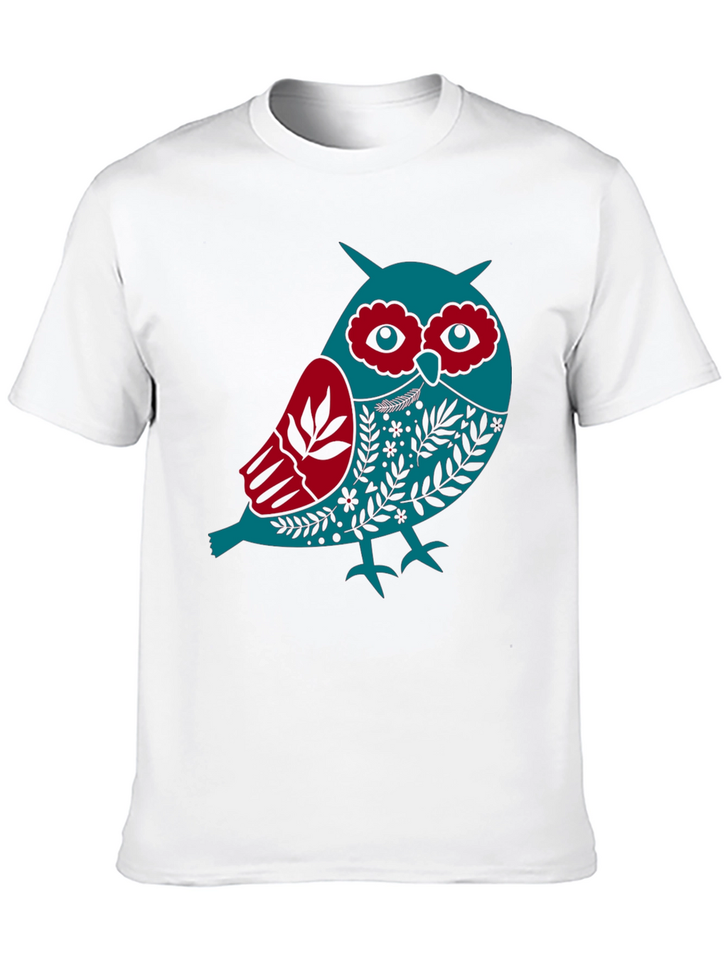 Owl Graphic Print Mens Black T-Shirt