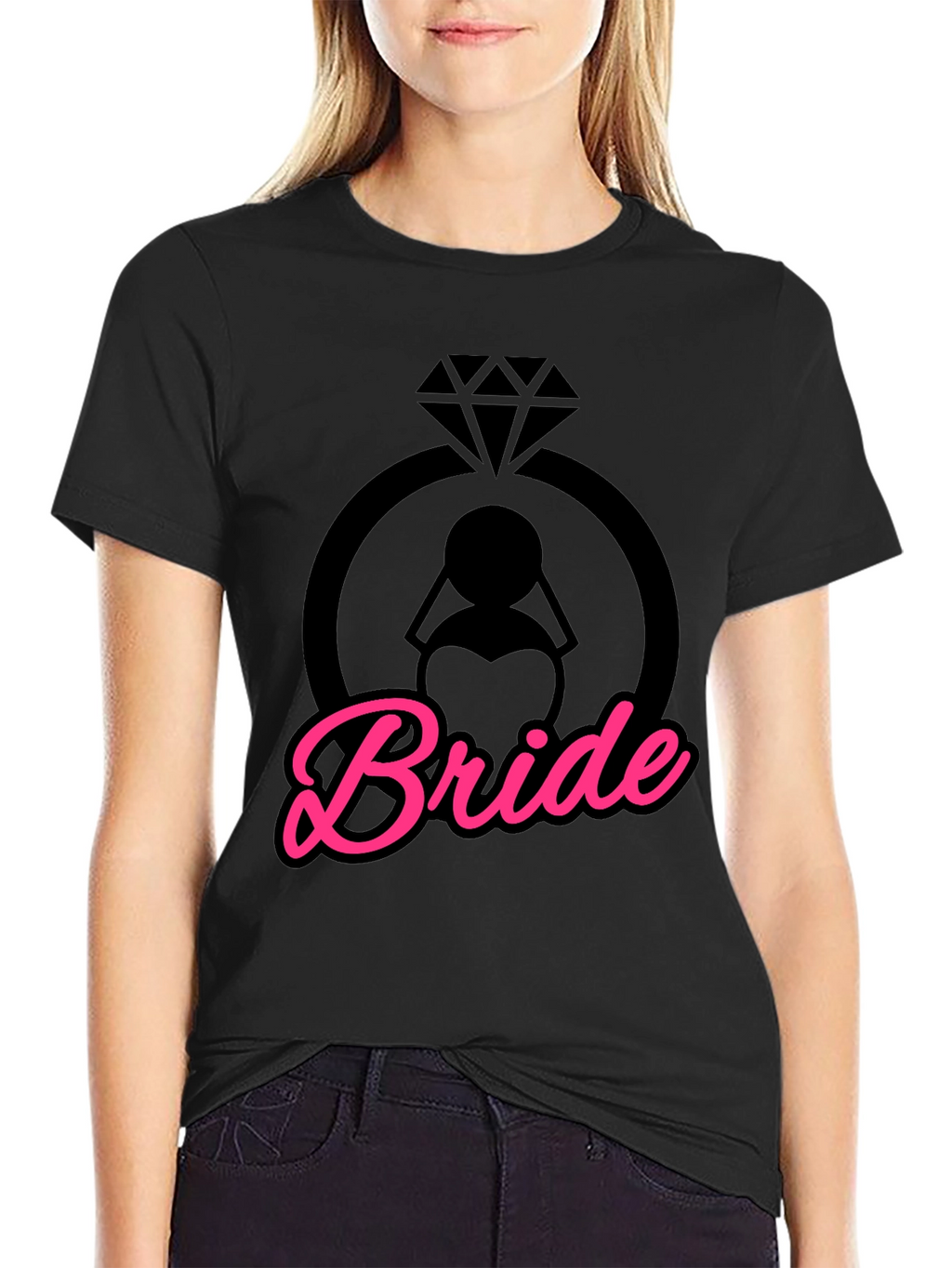 Bride T-Shirt - Diamond Ring Design