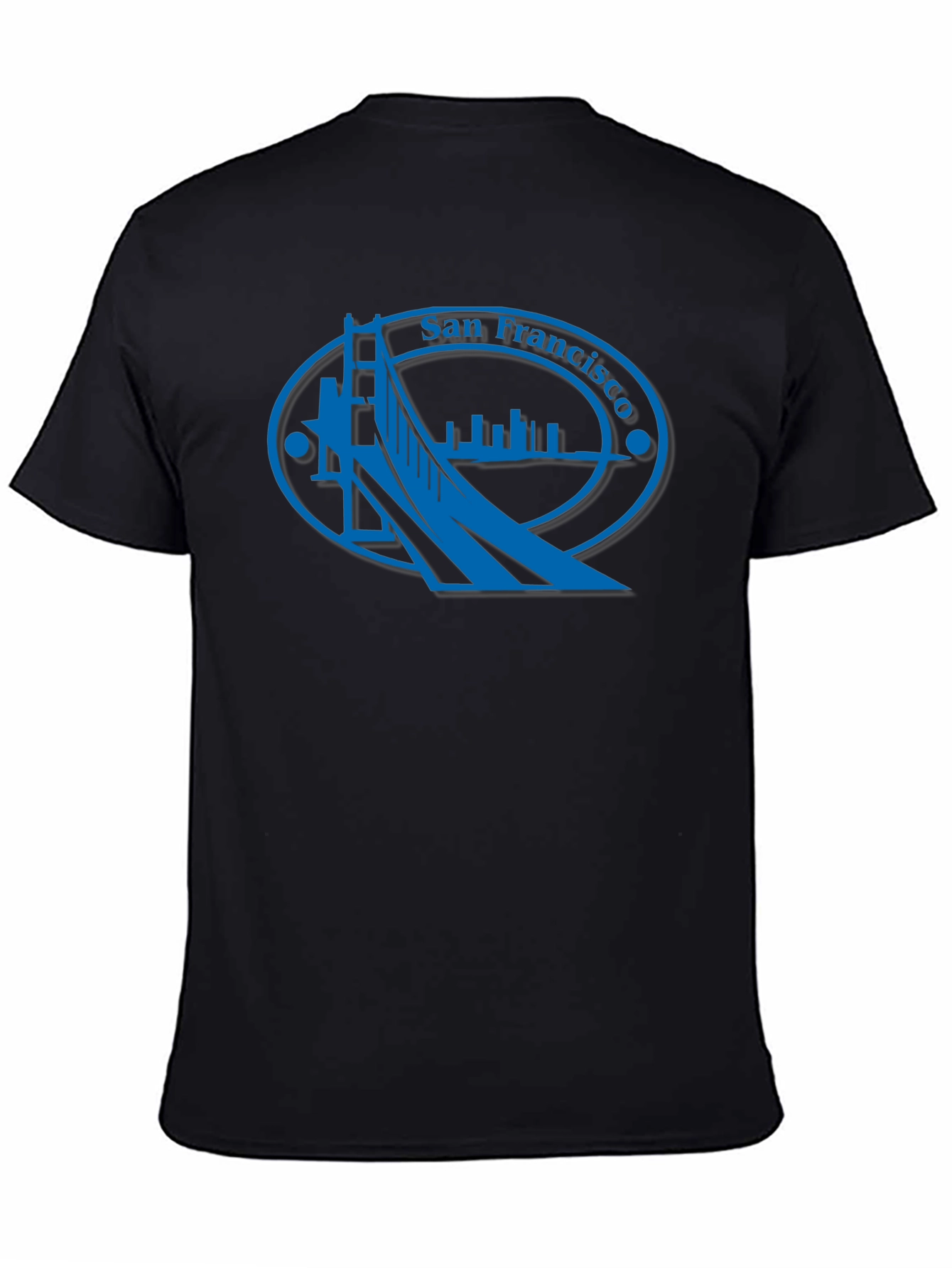 San Francisco Bridge Graphic Tee - Black Cotton Casual Shirt