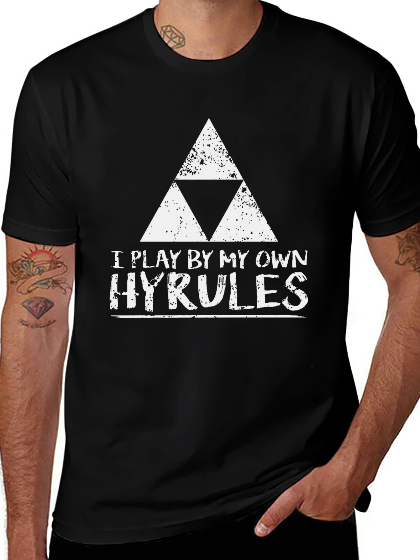 Gaming Tee: I Play By My Own Hyrules - Black