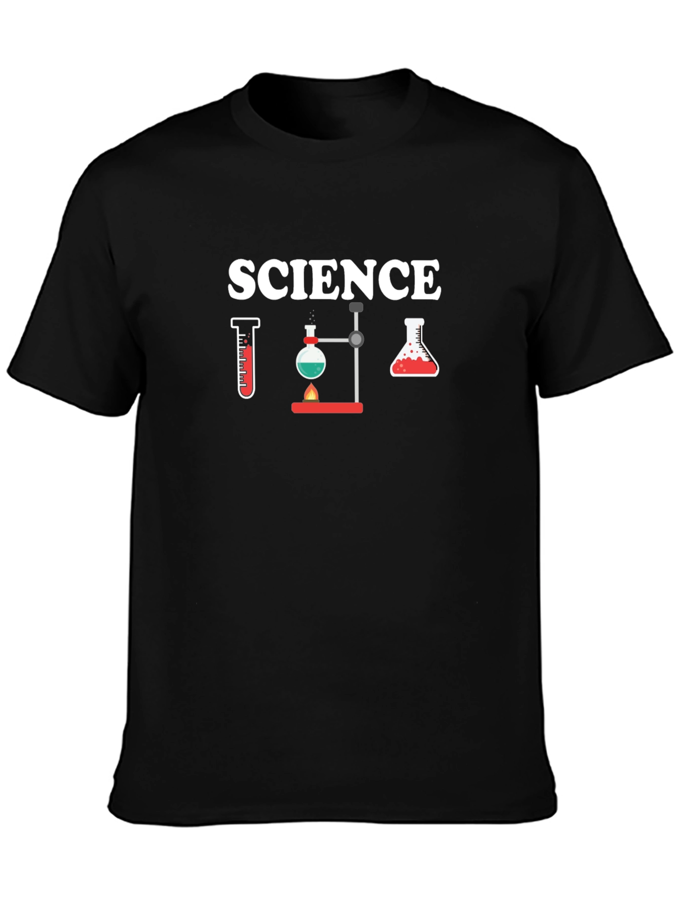 Science Graphic T-Shirt - Black