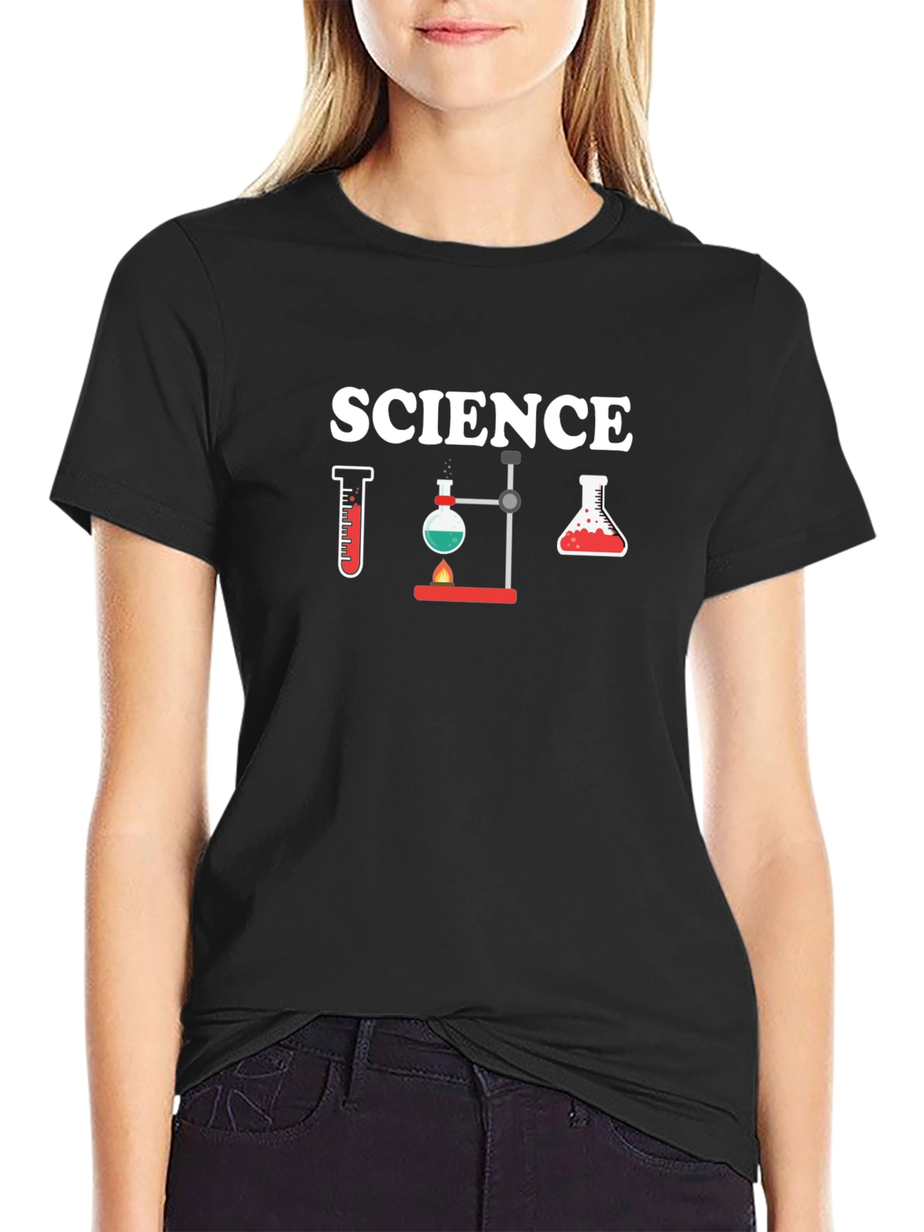 Science Graphic T-Shirt - Black
