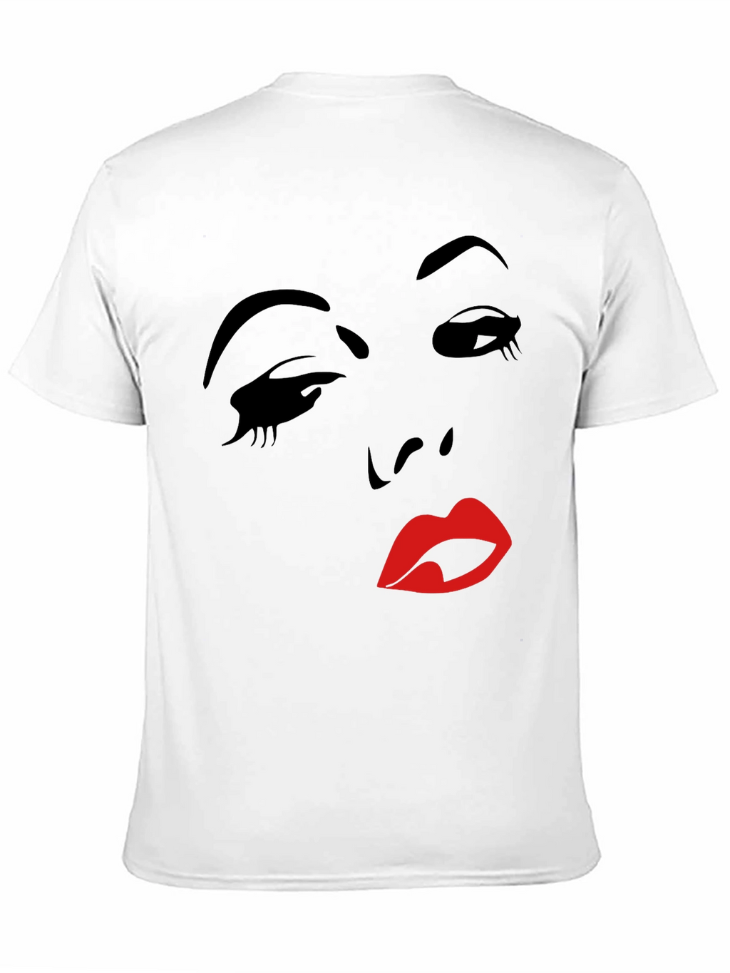 Silhouette Face Graphic T-Shirt - Black