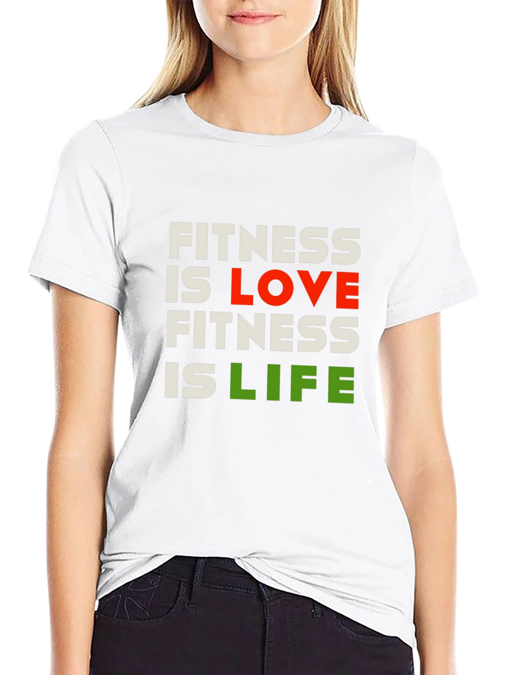 Fitness is Love Fitness is Life Graphic Tee