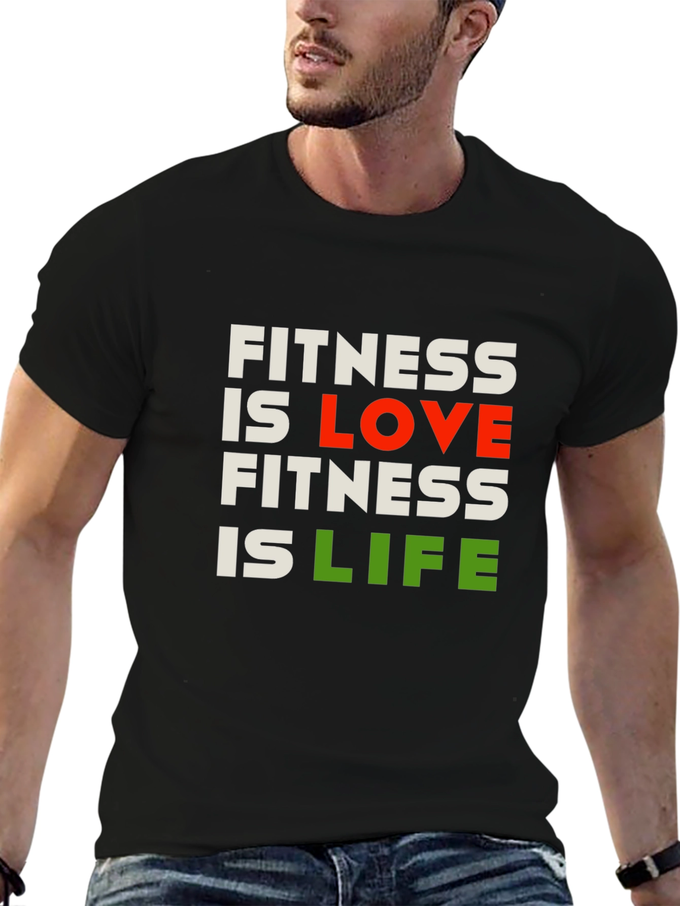 Fitness is Love Fitness is Life Graphic Tee