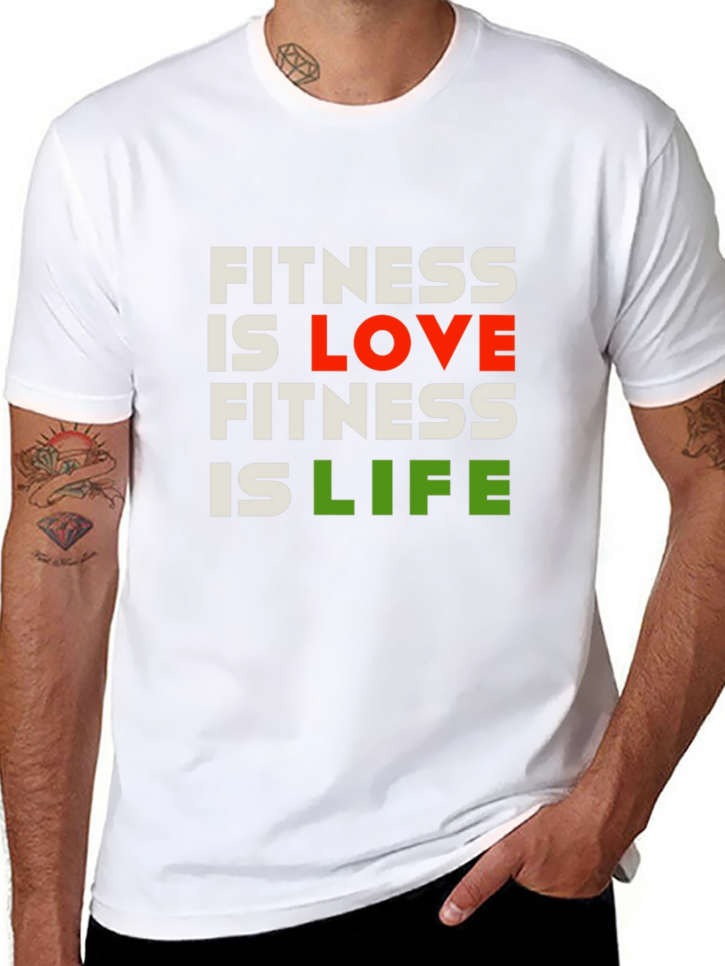 Fitness is Love Fitness is Life Graphic Tee