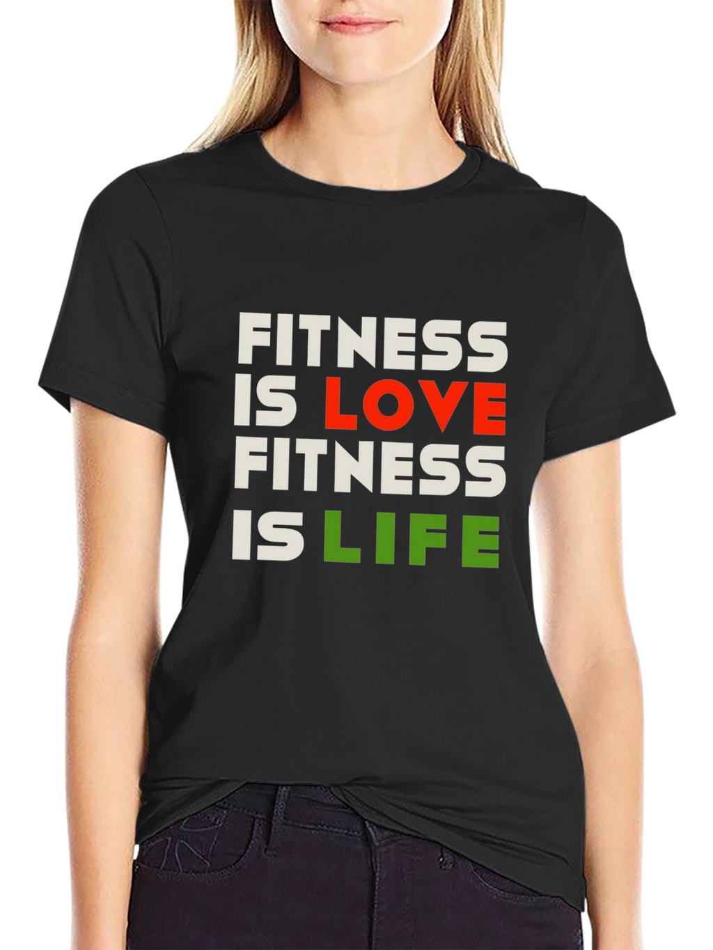 Fitness is Love Fitness is Life Graphic Tee