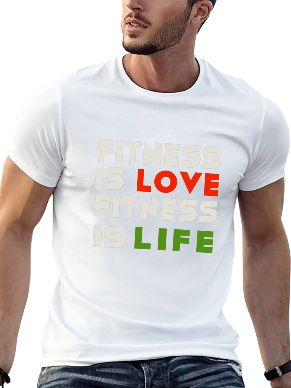 Fitness is Love Fitness is Life Graphic Tee